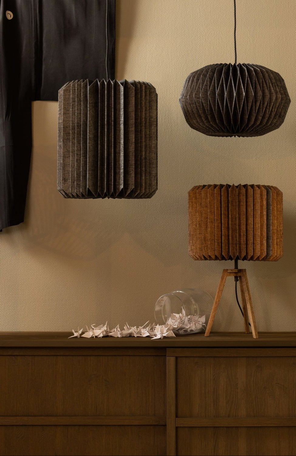 Lampada a sospensione in carta Globe 25x44 cm