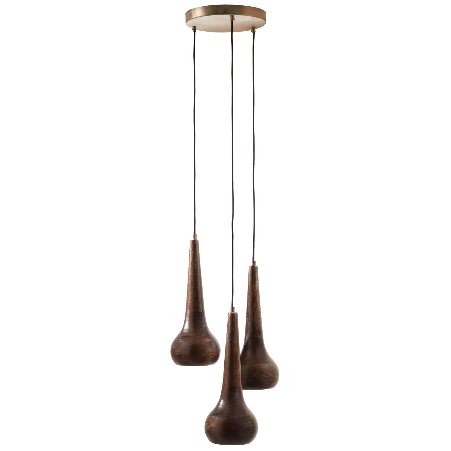 Lampada a sospensione in legno noce Tumble 150x33 cm