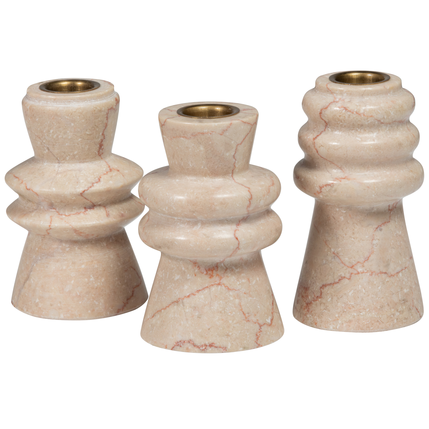 Set 3 candelieri in marmo Troop 11x7 cm