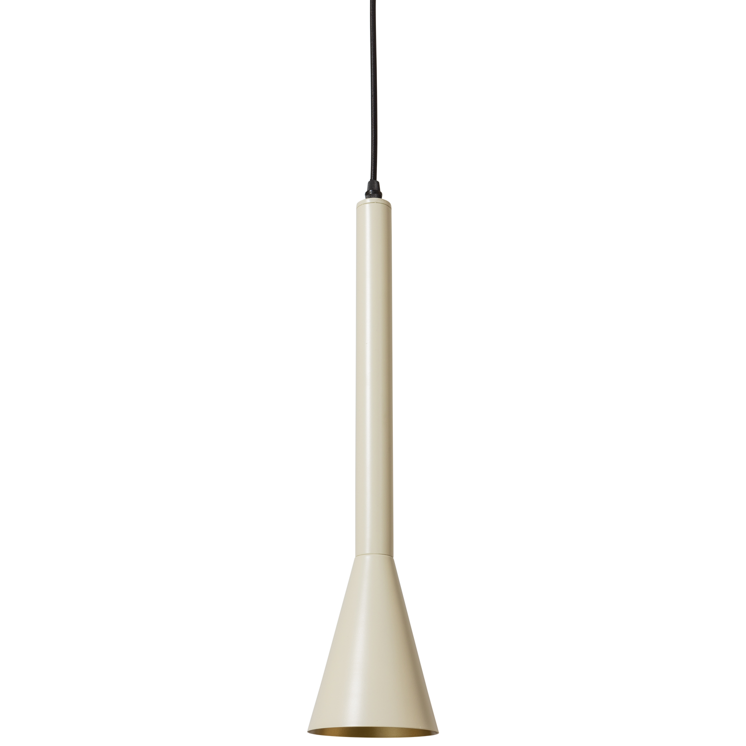 Lampada a sospensione in metallo sabbia/oro Body 45x10 cm