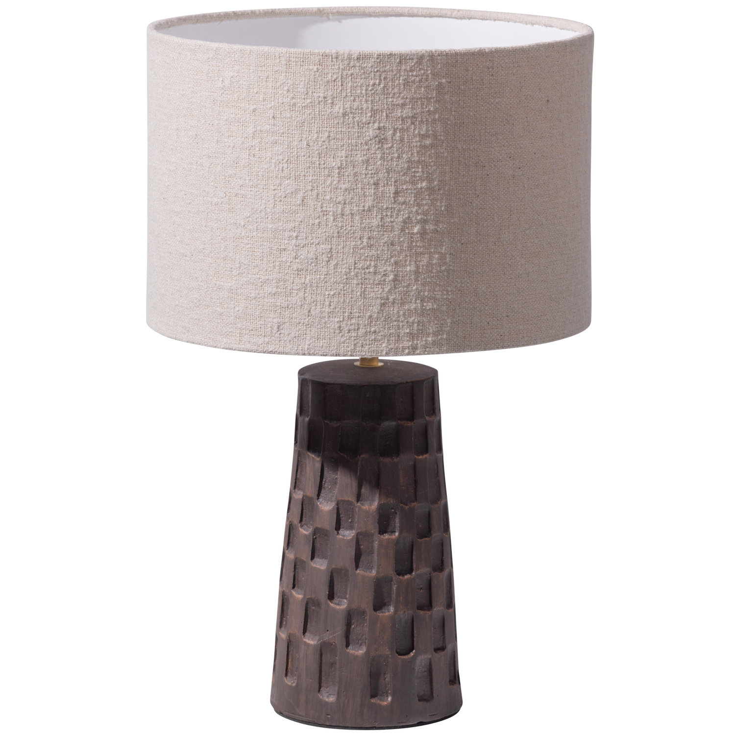 Lampada da tavolo in terracotta marrone Loaf 46x30 cm