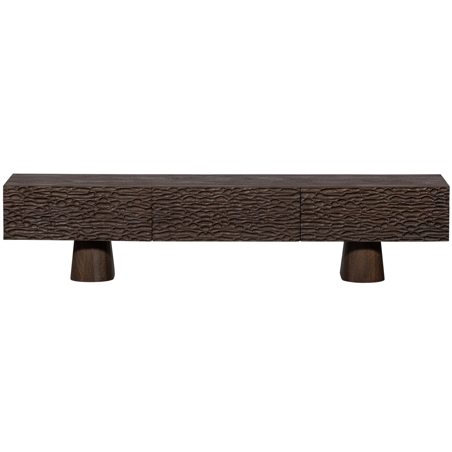 Meuble TV en bois de manguier Crumble 40x180cm