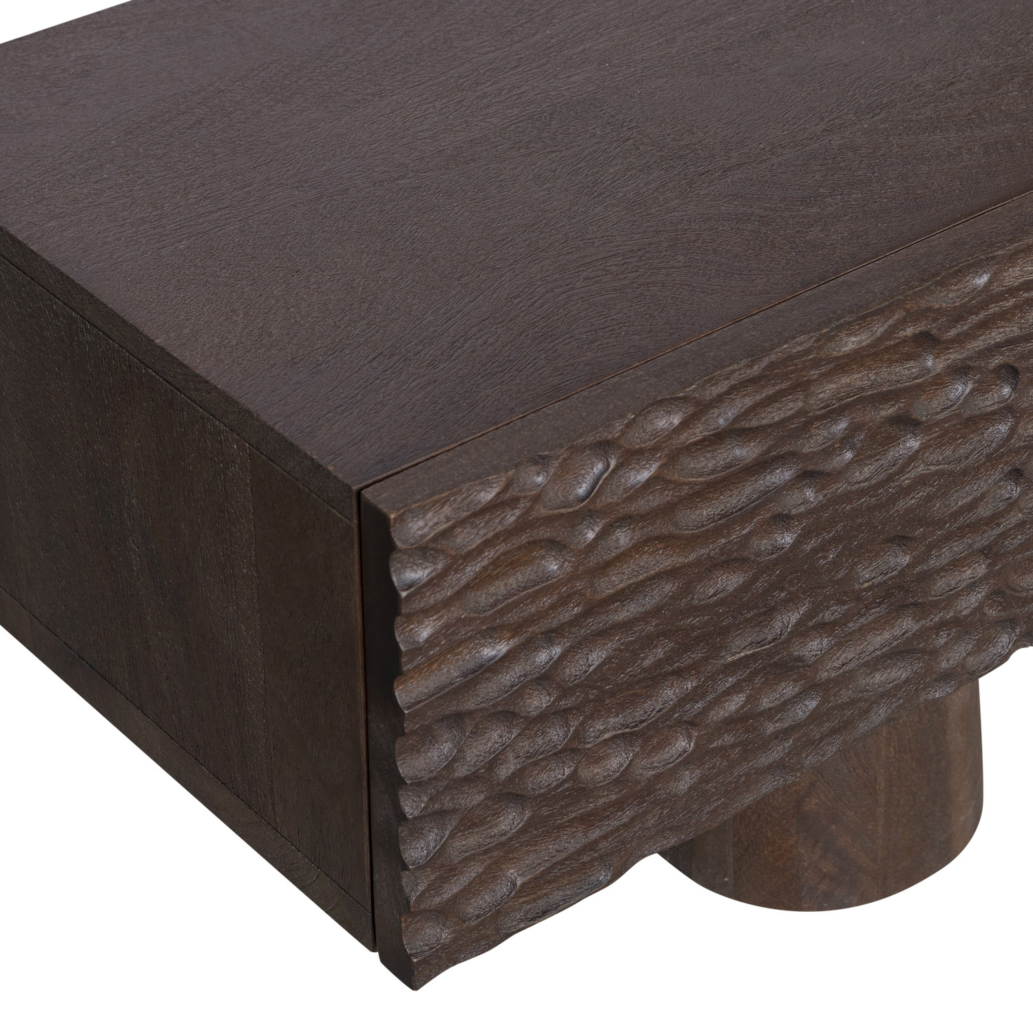 Meuble TV en bois de manguier Crumble 40x180cm