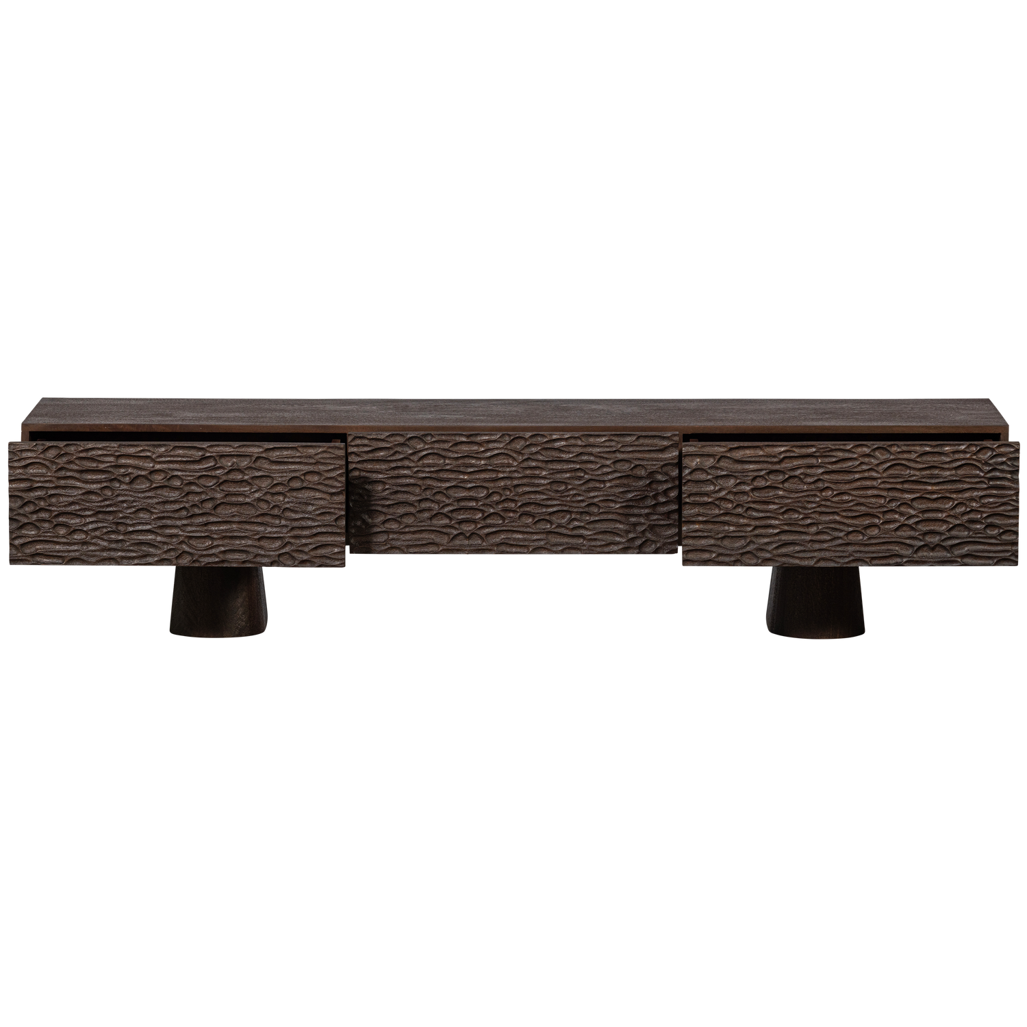 Meuble TV en bois de manguier Crumble 40x180cm