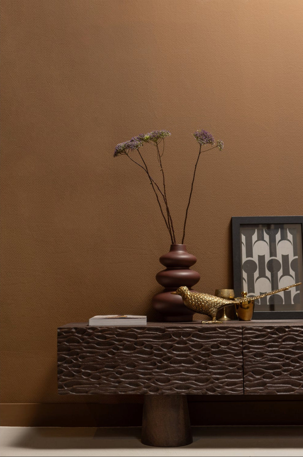 Meuble TV en bois de manguier Crumble 40x180cm