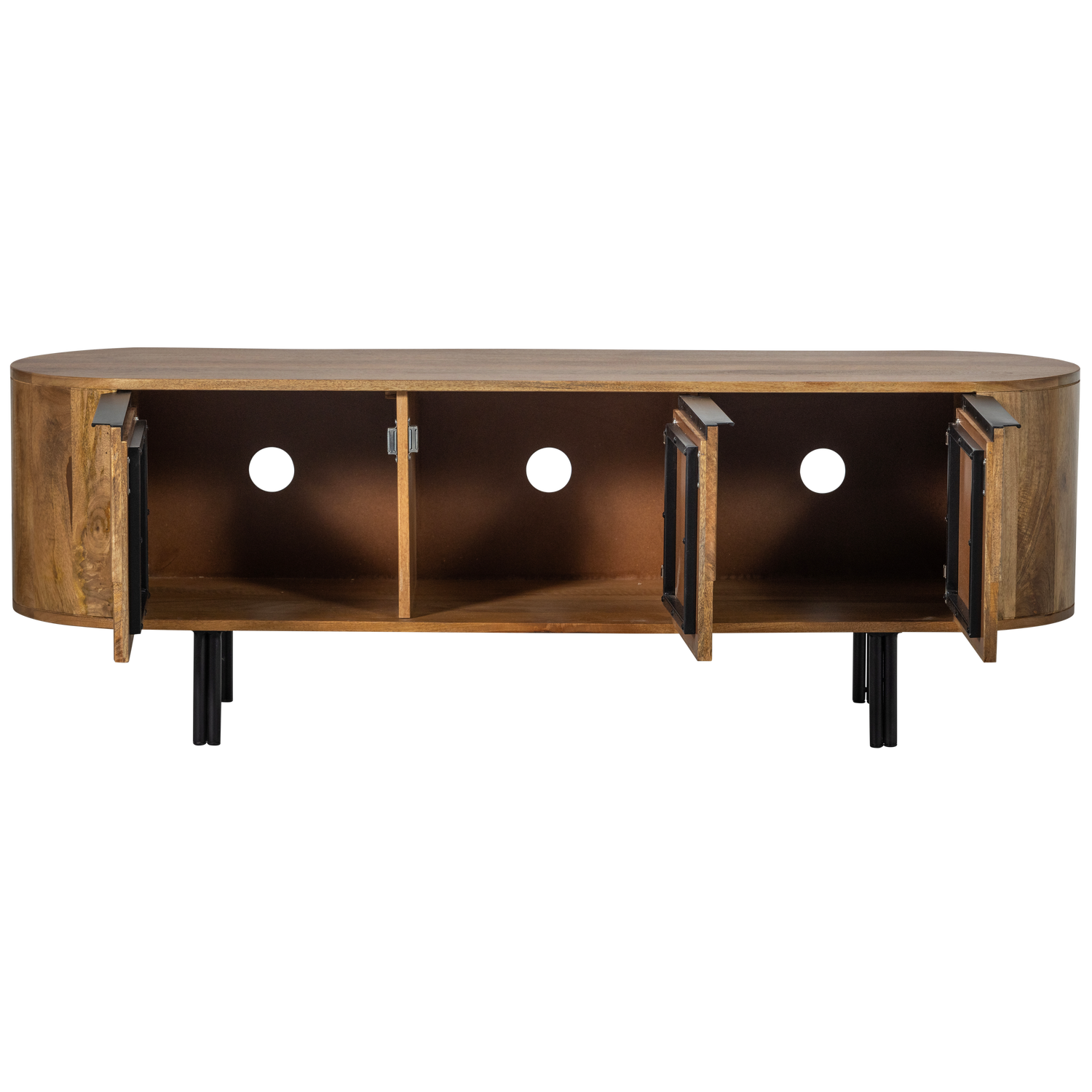 Meuble TV en bois de manguier Effortless 50x147cm