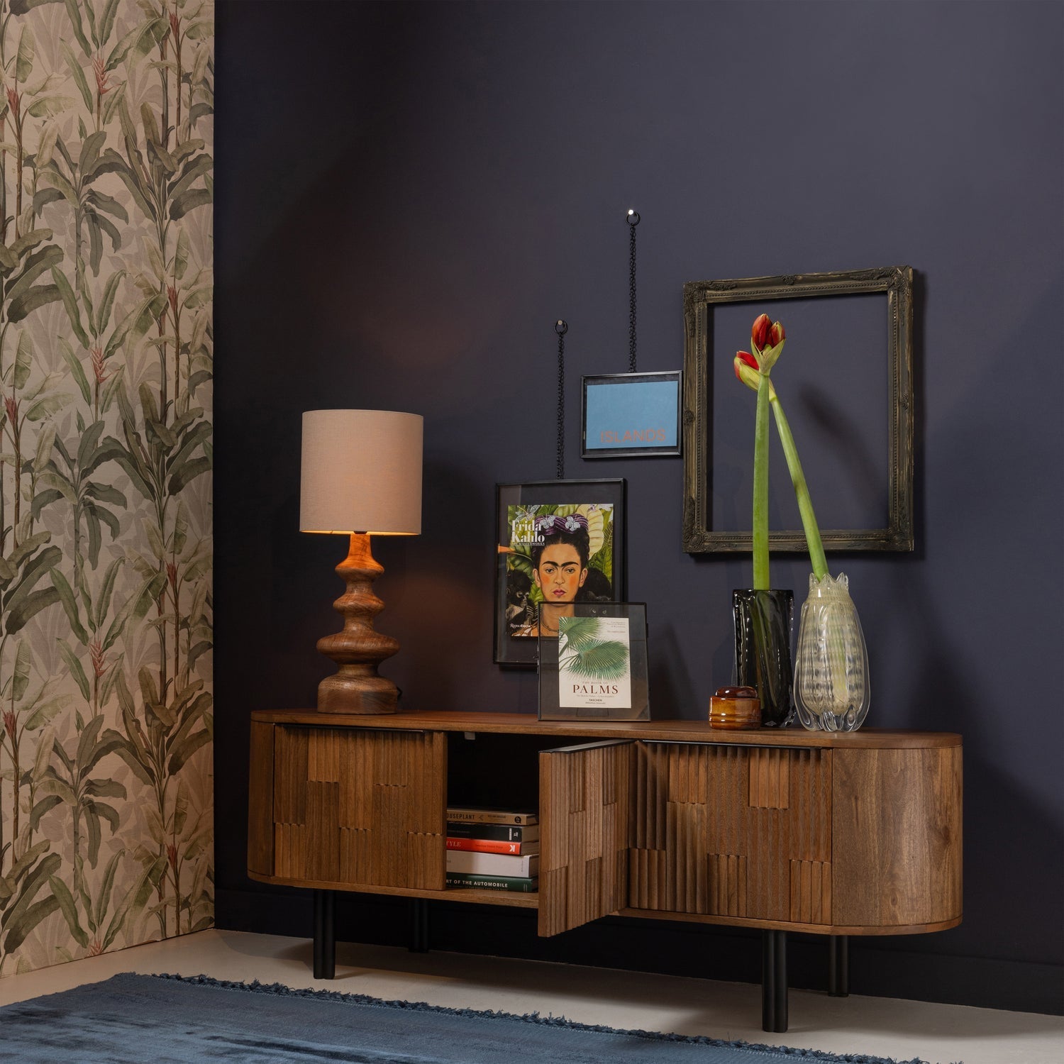 Meuble TV en bois de manguier Effortless 50x147cm