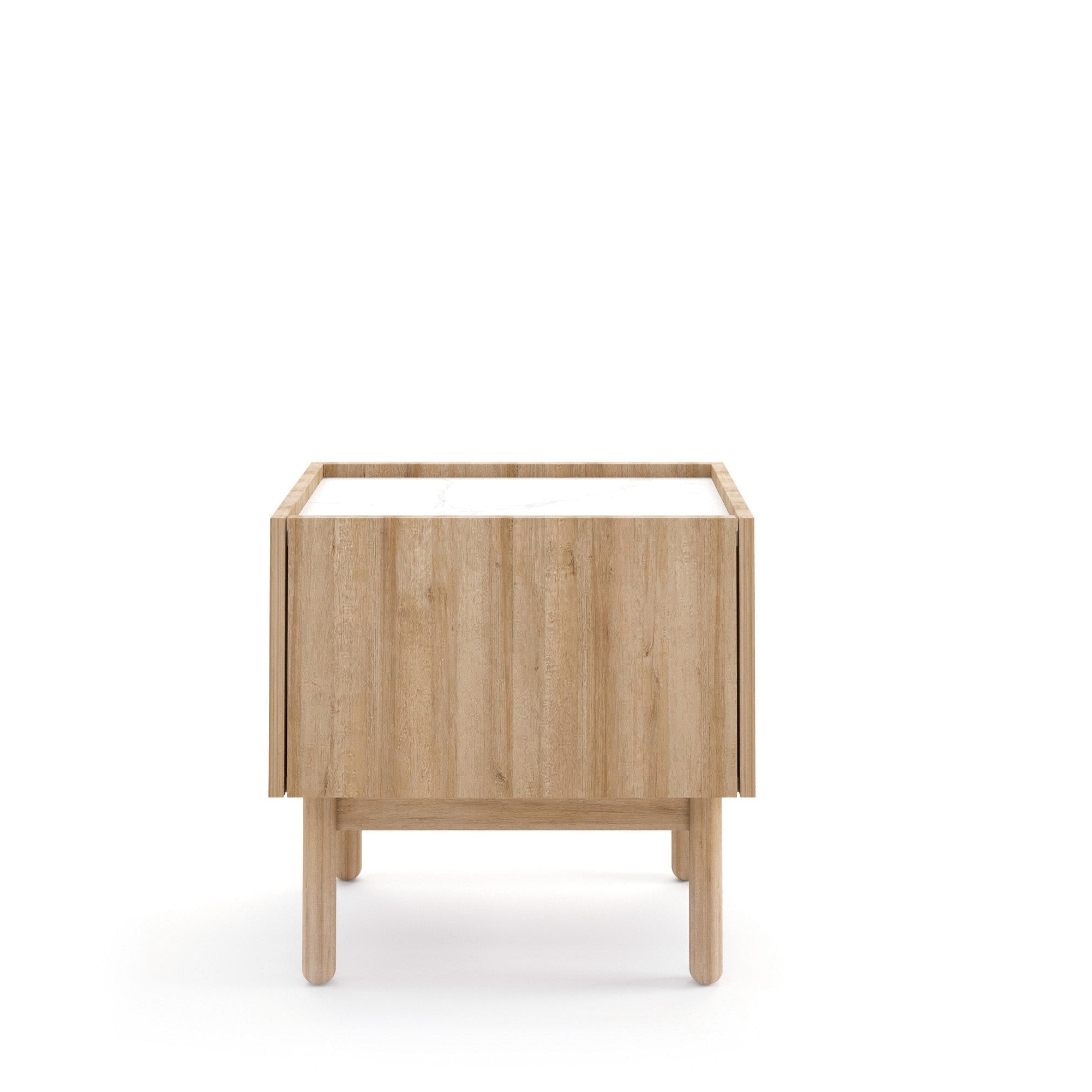 Table de chevet 1 tiroir en chêne laminé Arnesia 50x48 cm