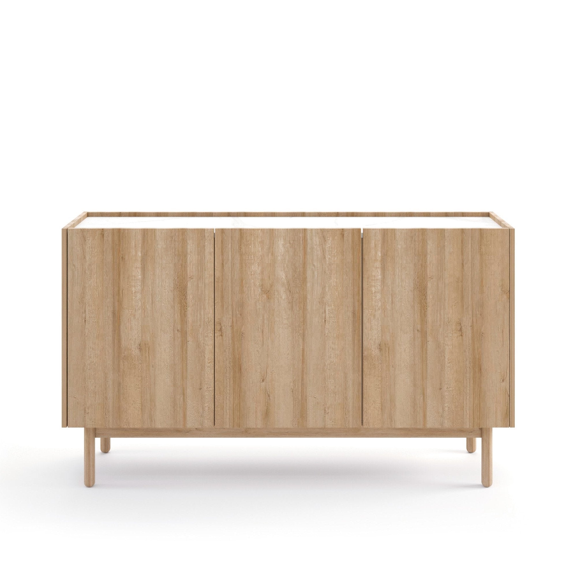 Buffet 3 portes en bois laminé Arnesia 144x83 cm