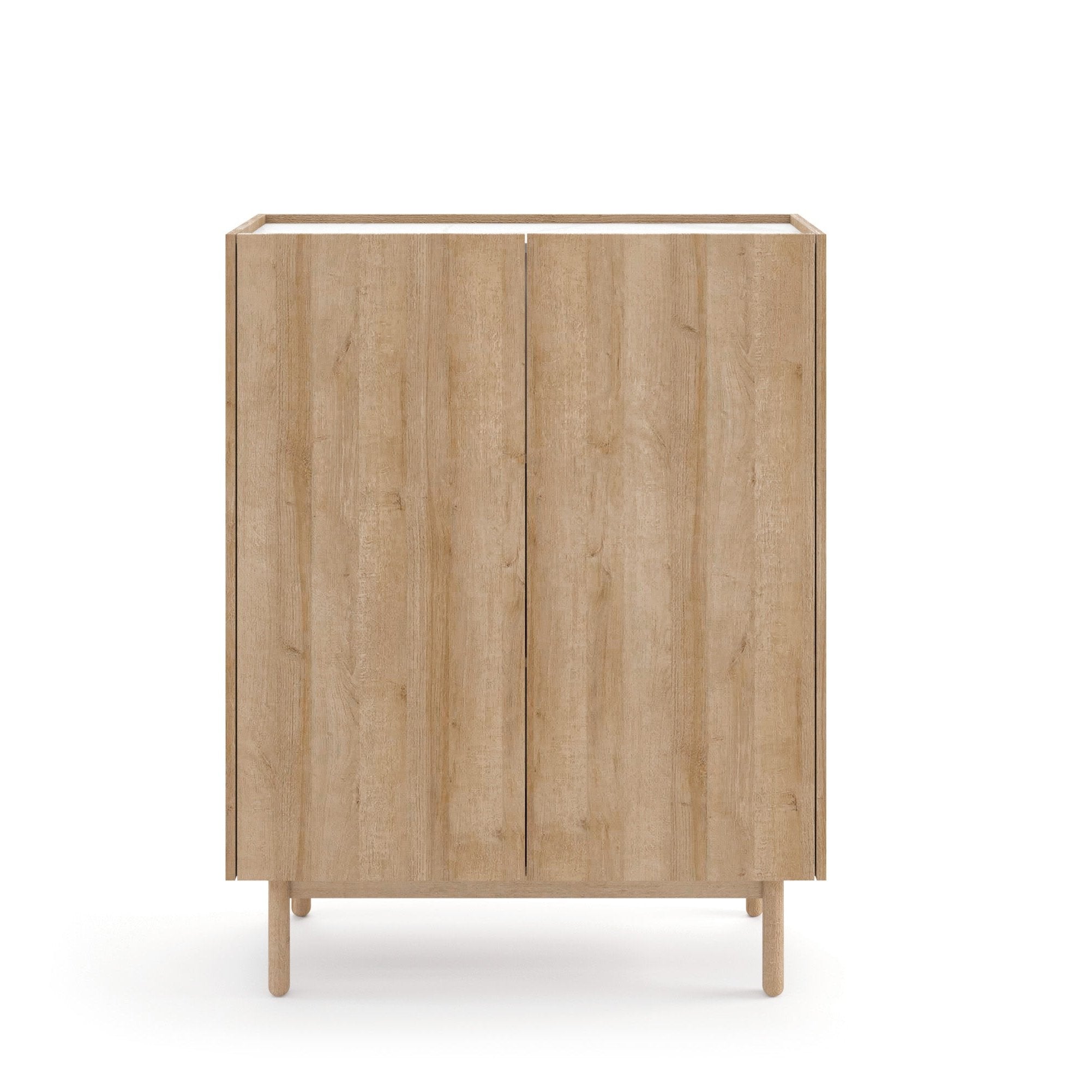 Buffet 2 portes en bois laminé Arnesia 97x122 cm
