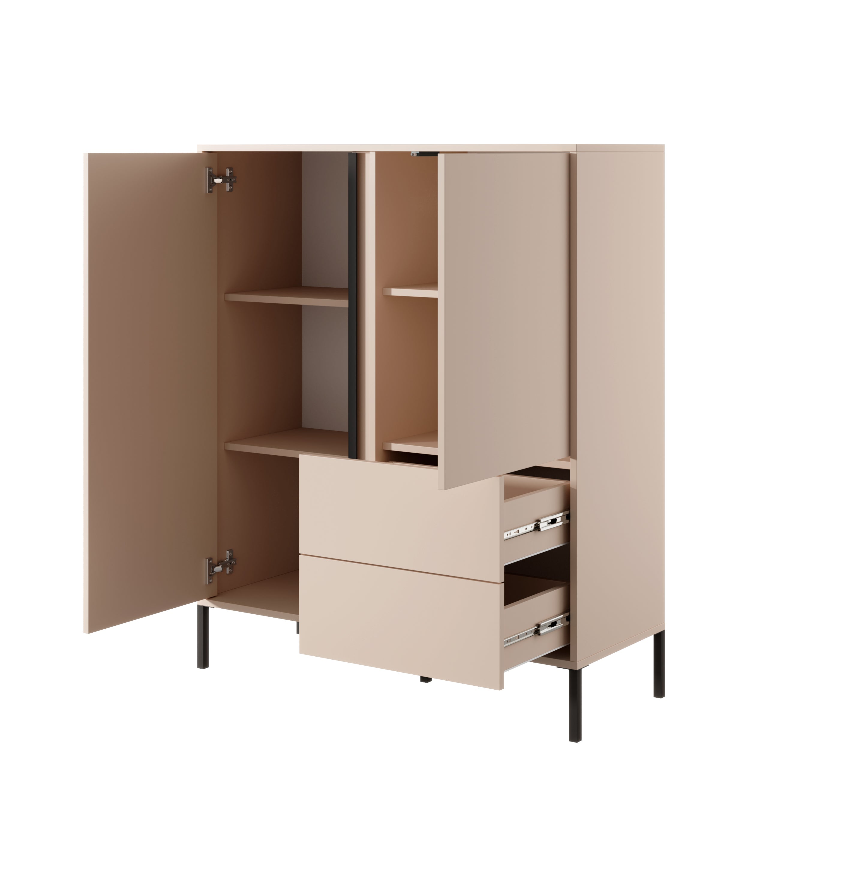 Credenza con 2 ante e 2 cassetti Eos 103x123 cm