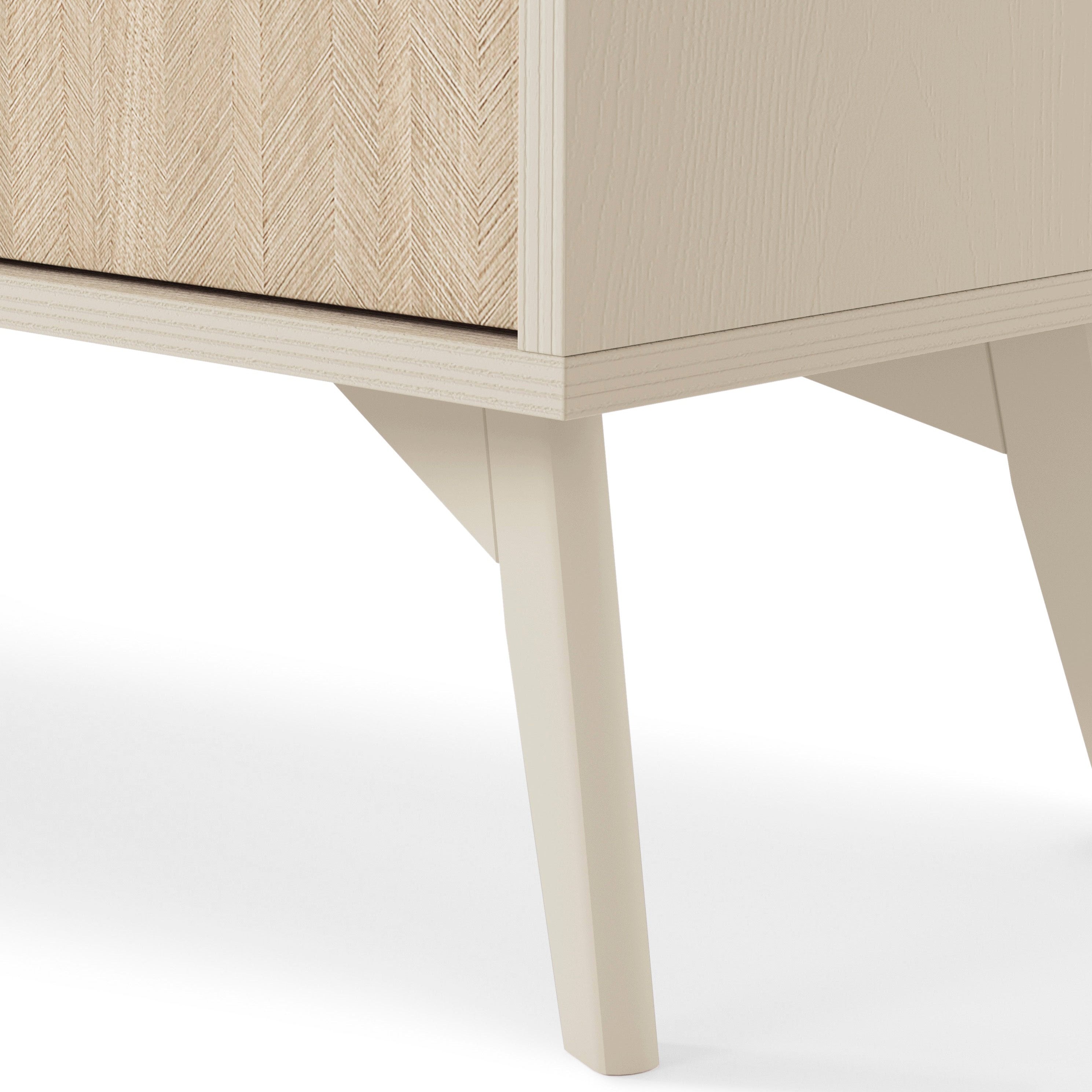 Table de chevet 1 tiroir en bois laminé Vanity 54x54 cm