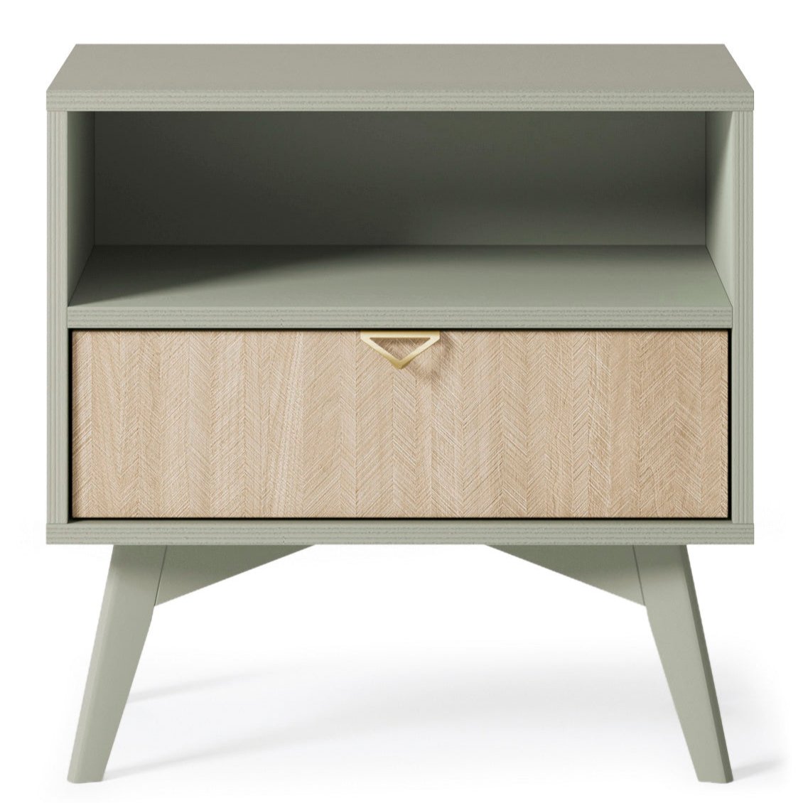 Table de chevet 1 tiroir en bois laminé Vanity 54x54 cm
