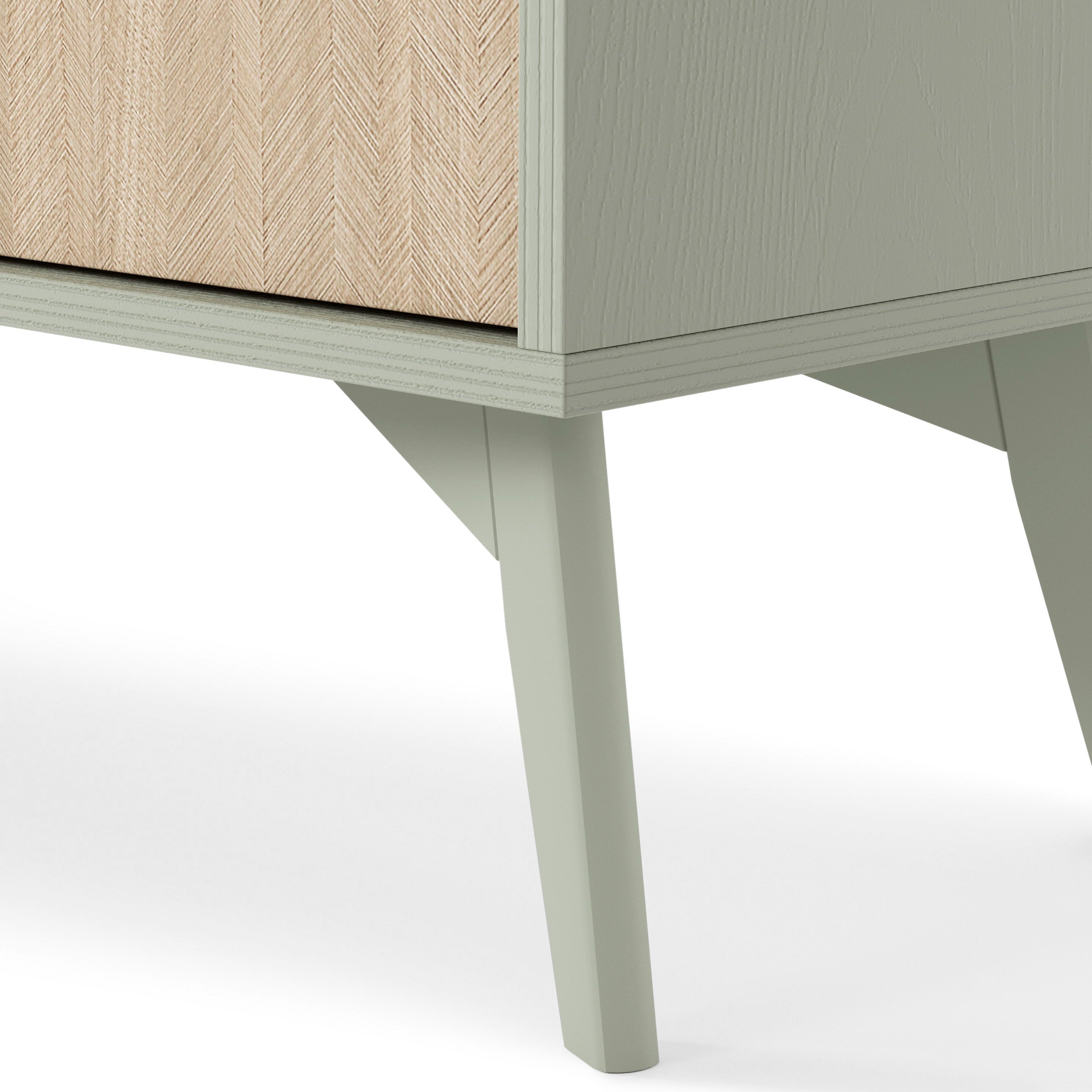 Table de chevet 1 tiroir en bois laminé Vanity 54x54 cm