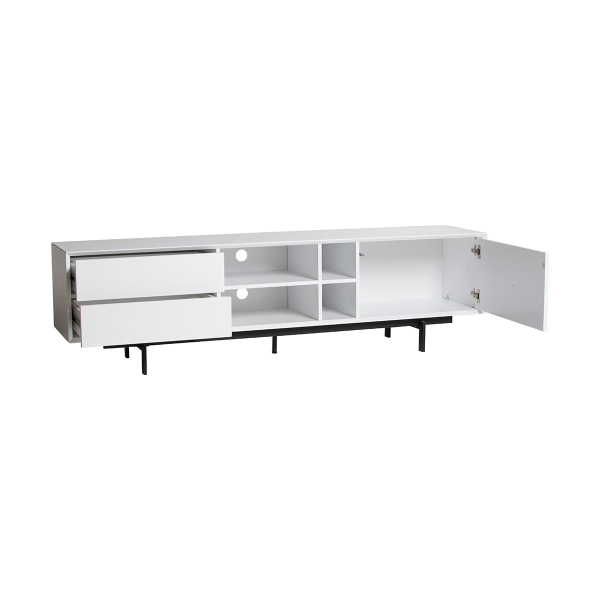 Meuble TV 180 x 40 cm Santerno blanc