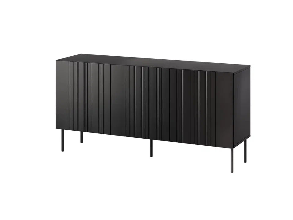 Buffet 3 portes avec pied en métal Lune 150x75 cm