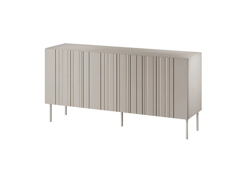 Buffet 3 portes avec pied en métal Lune 150x75 cm