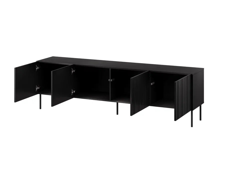 Buffet 4 portes avec pied en métal Lune 200x75 cm