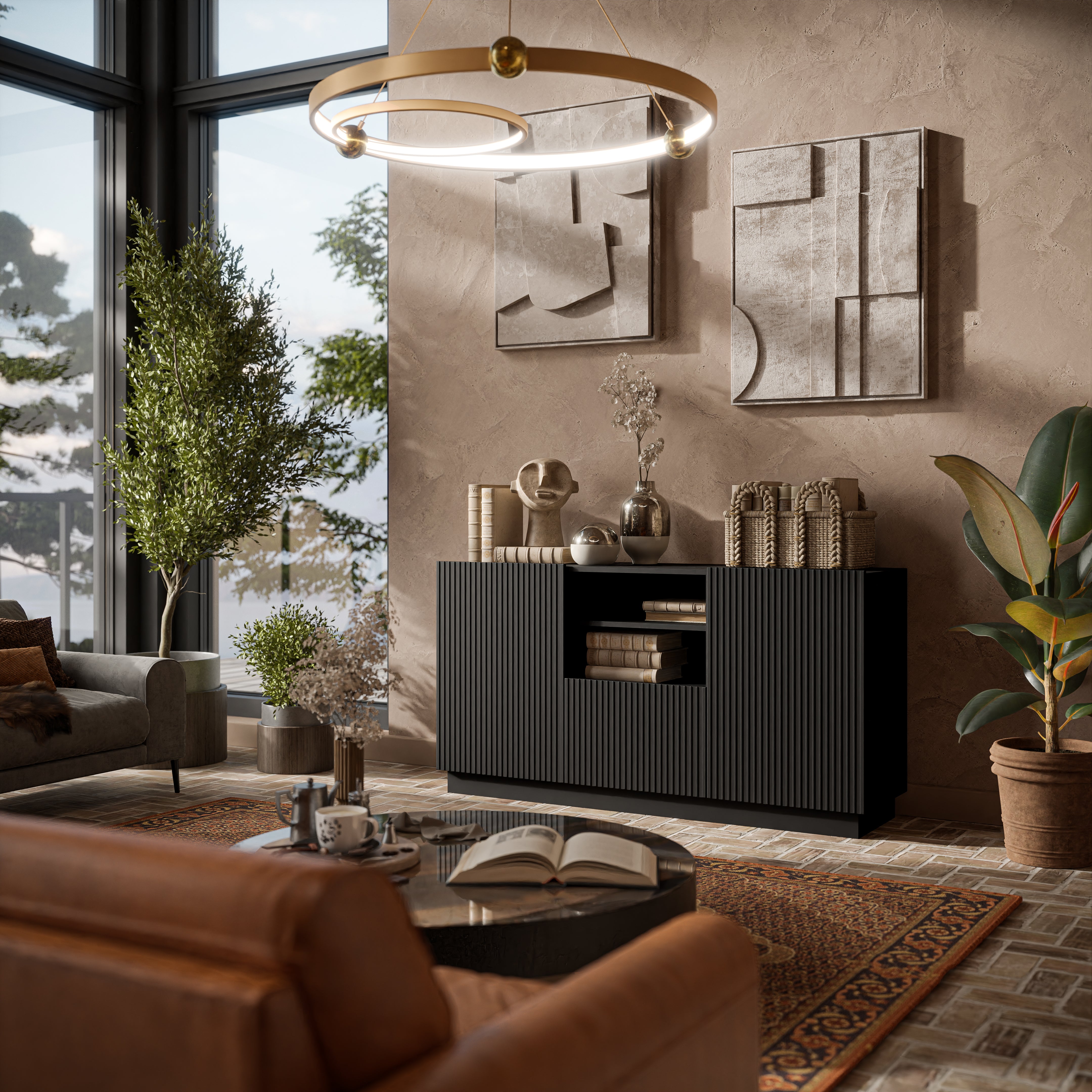 Buffet 2 portes 1 tiroir Claire 150x78 cm