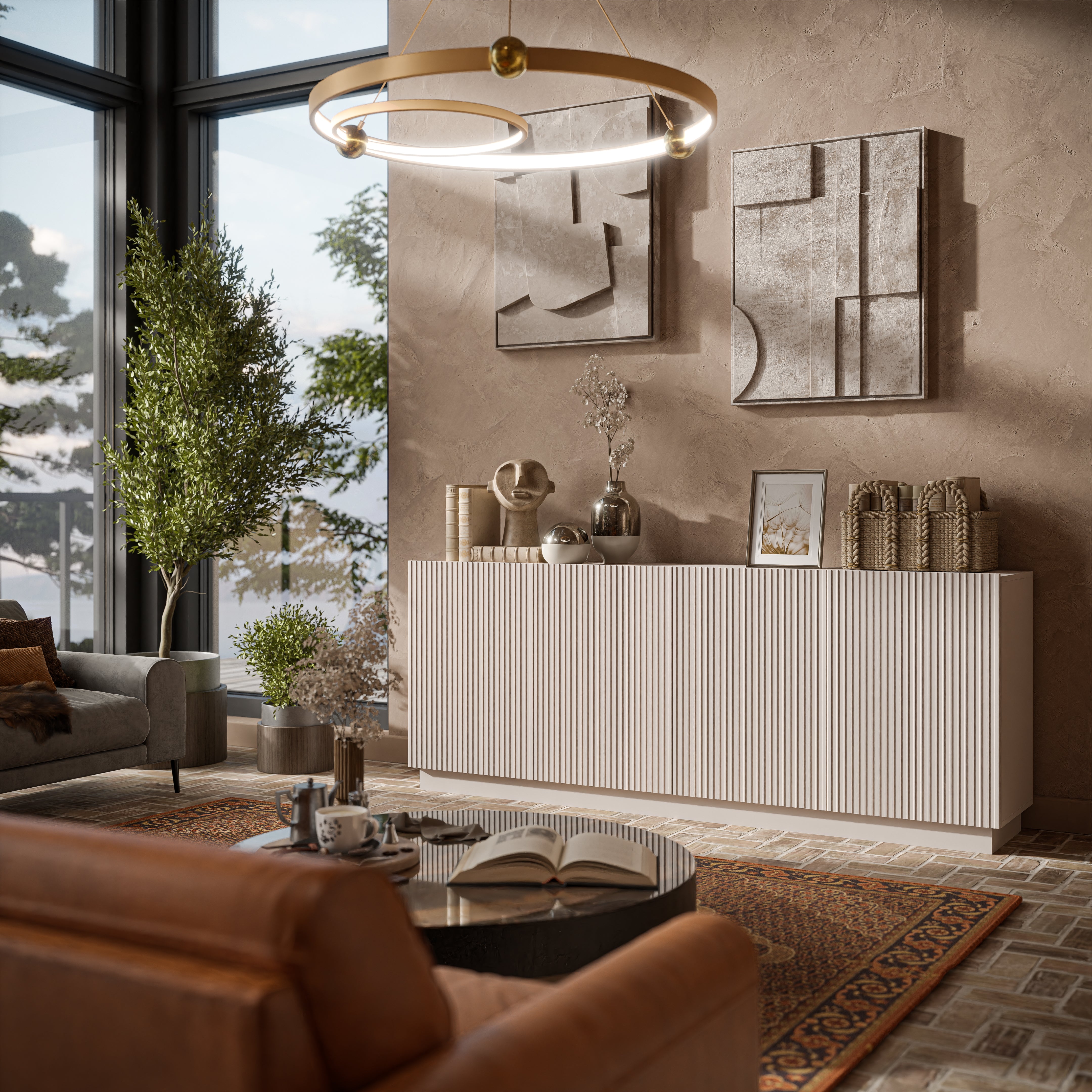 Buffet 4 portes Claire 200x78 cm