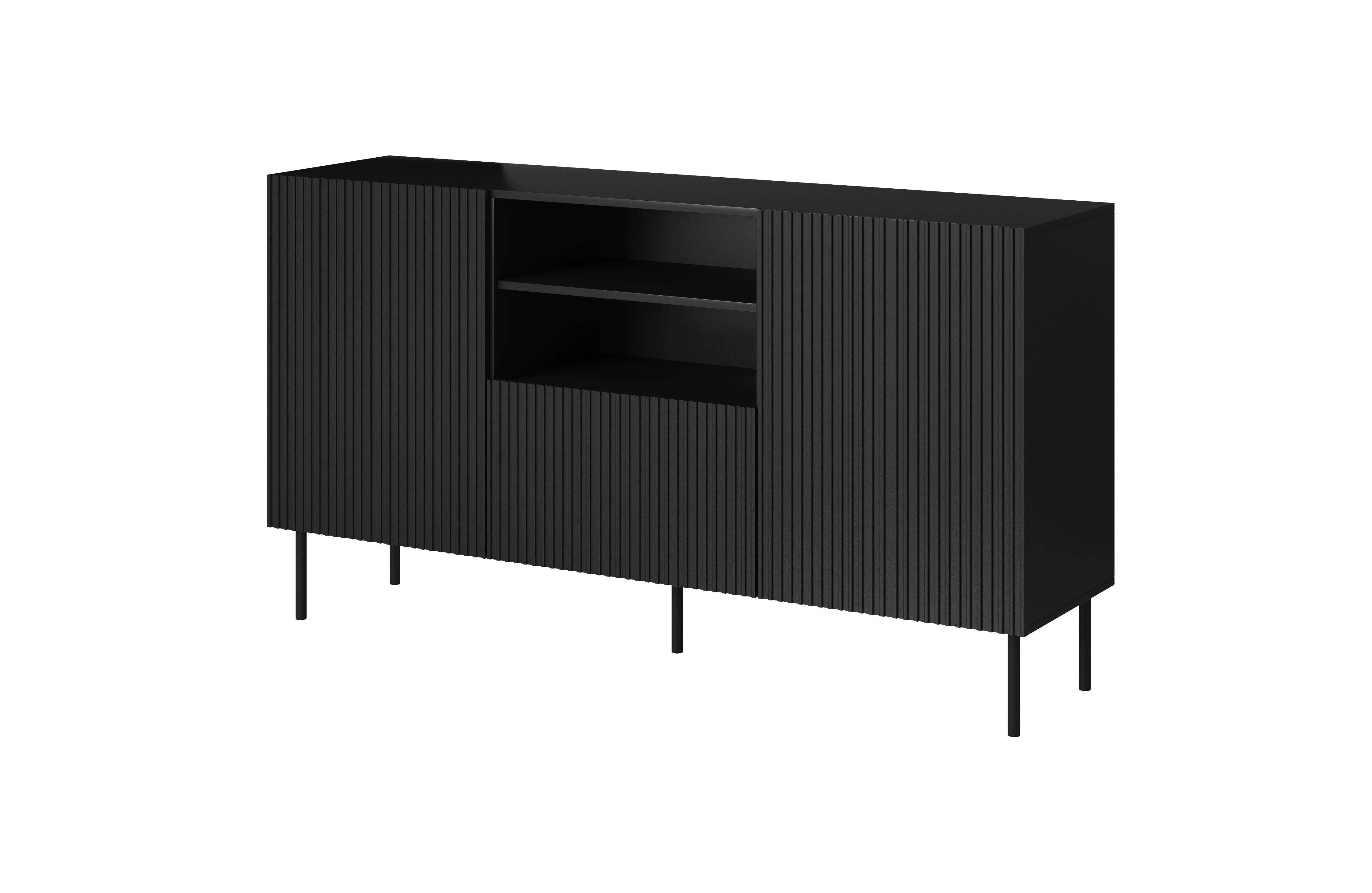 Buffet 2 portes 1 tiroir avec pied en métal Bijou 150x82 cm