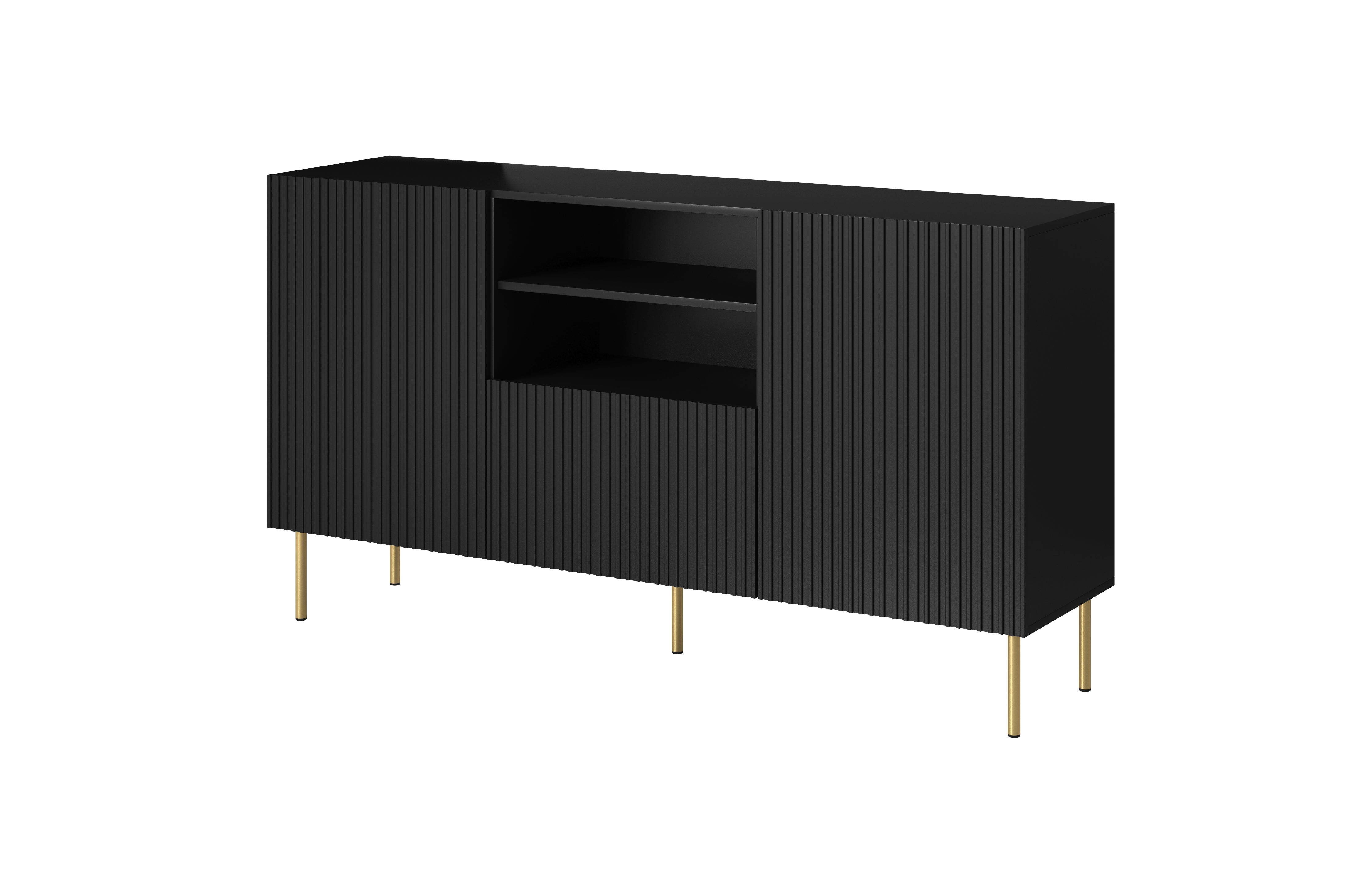 Buffet 2 portes 1 tiroir avec pied en métal Bijou 150x82 cm