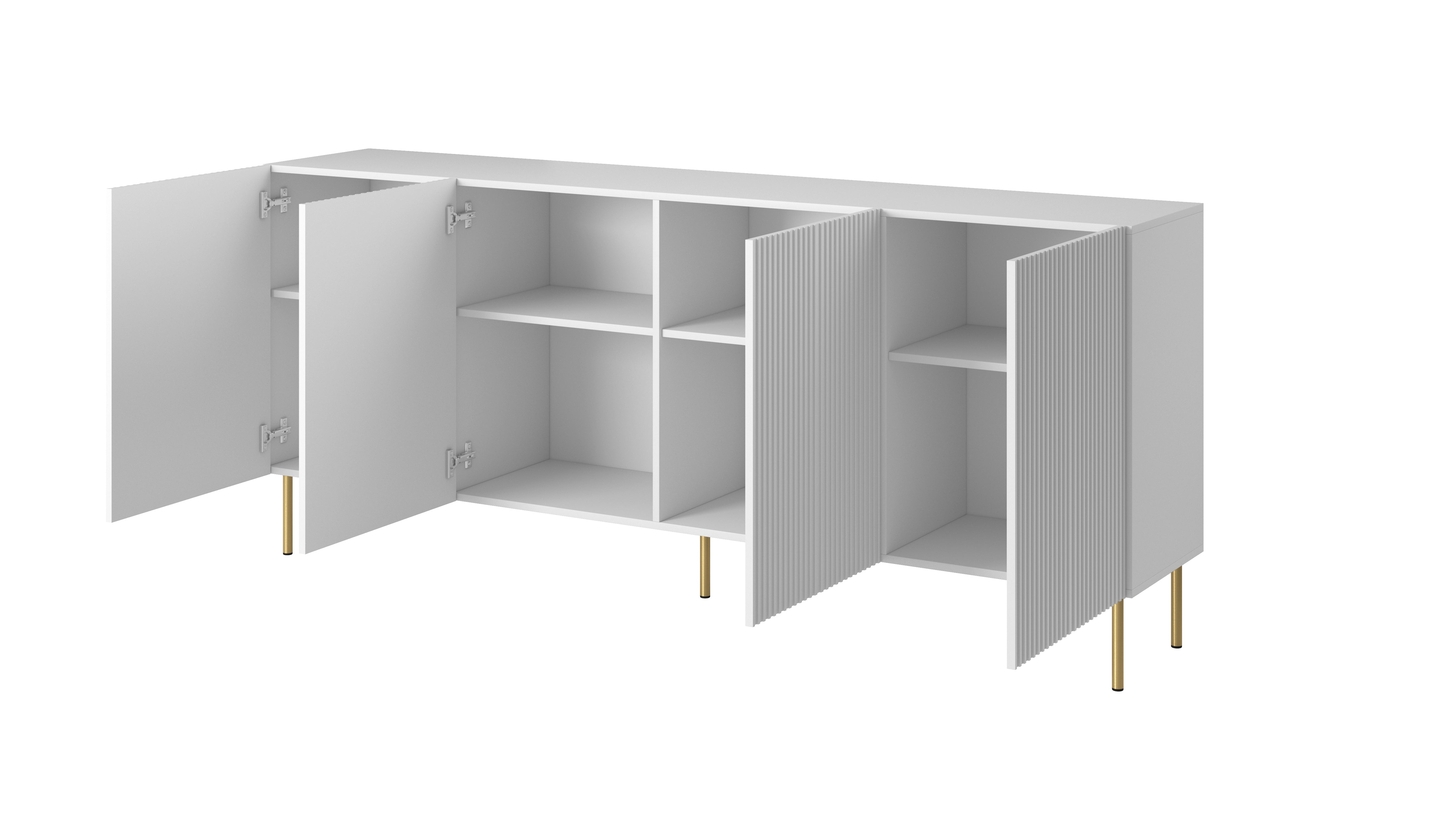 Buffet 4 portes avec pied en métal Bijou 200x82 cm