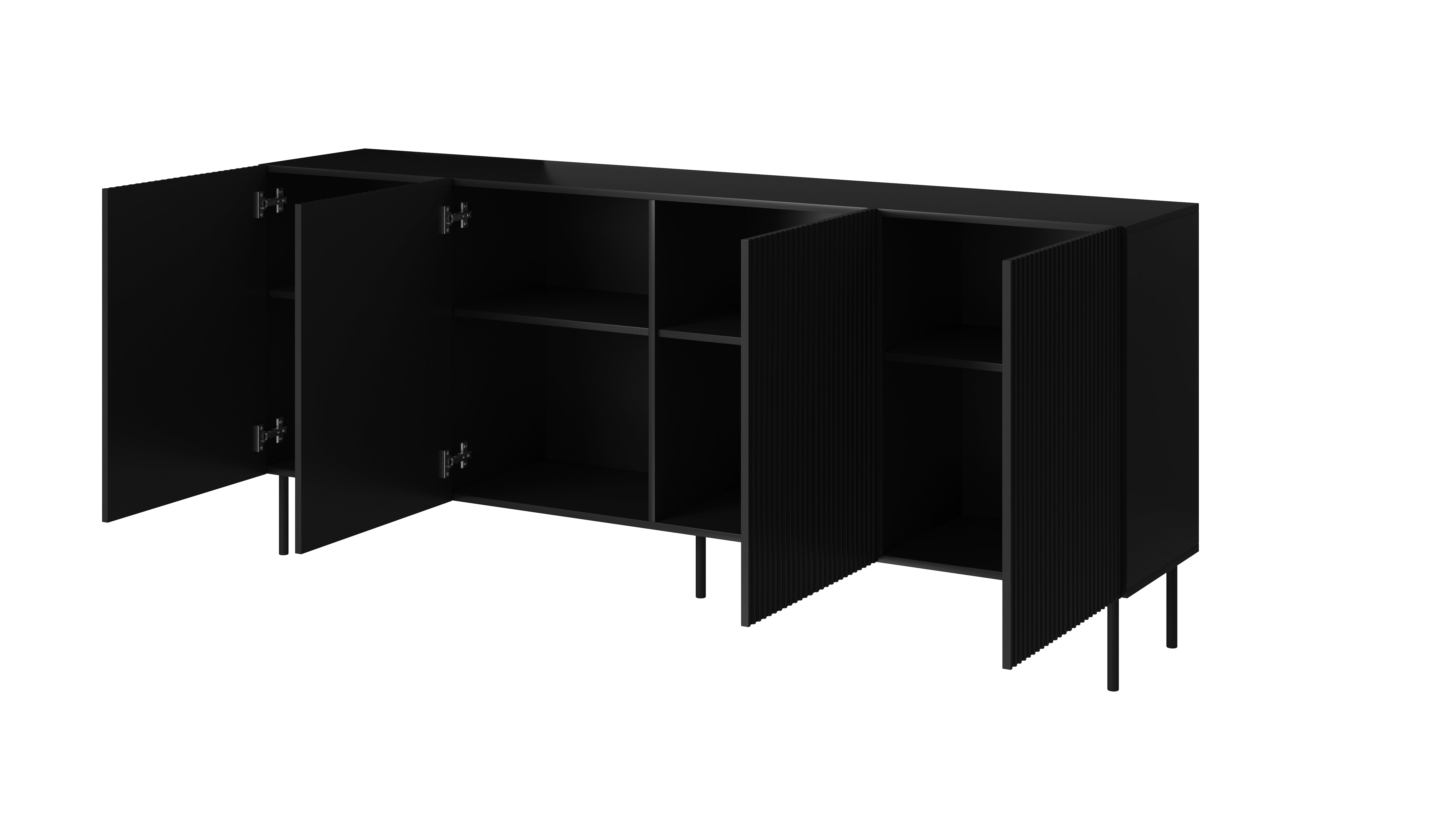 Buffet 4 portes avec pied en métal Bijou 200x82 cm