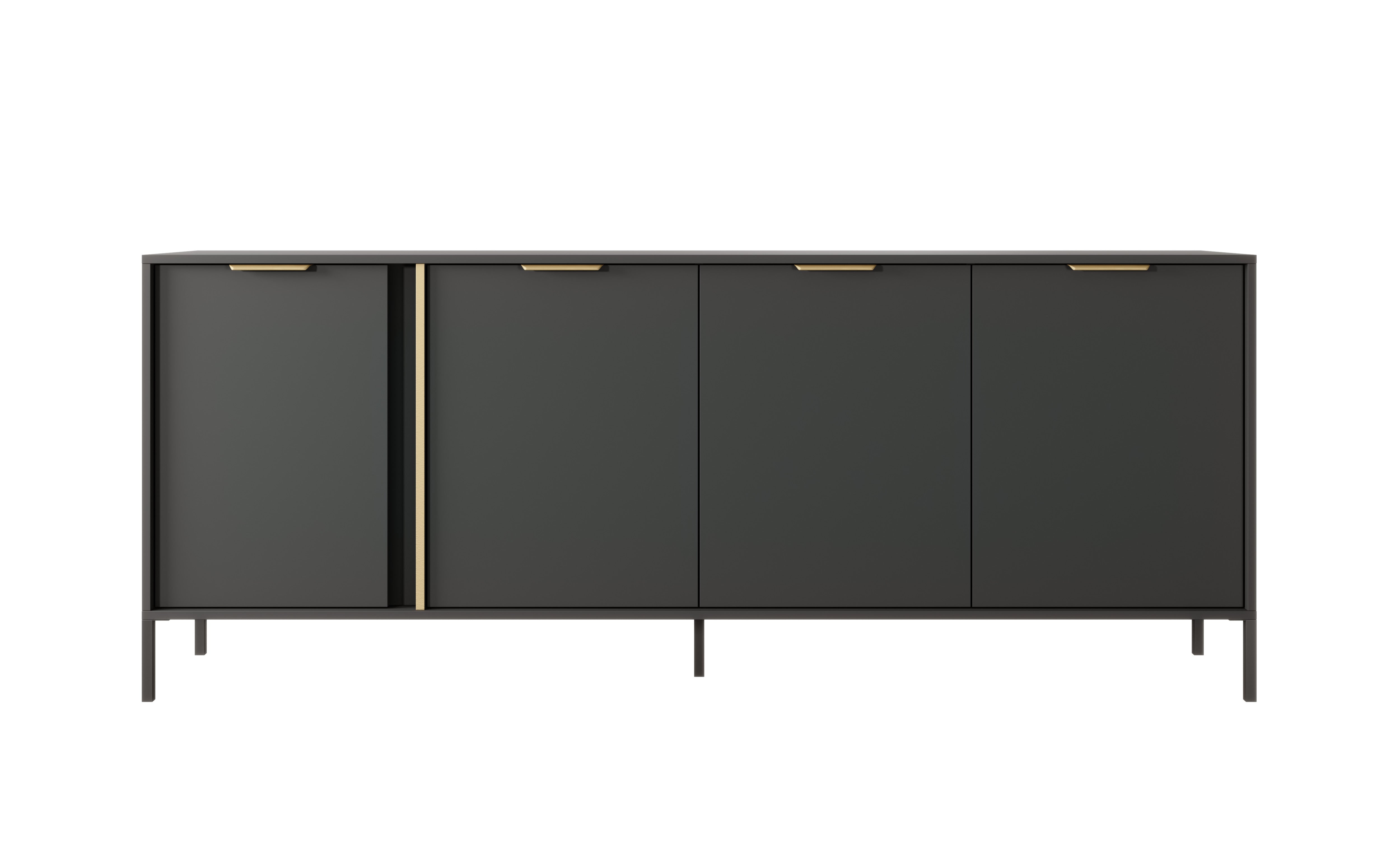Madia con 4 ante antracite Venere 203x81 cm