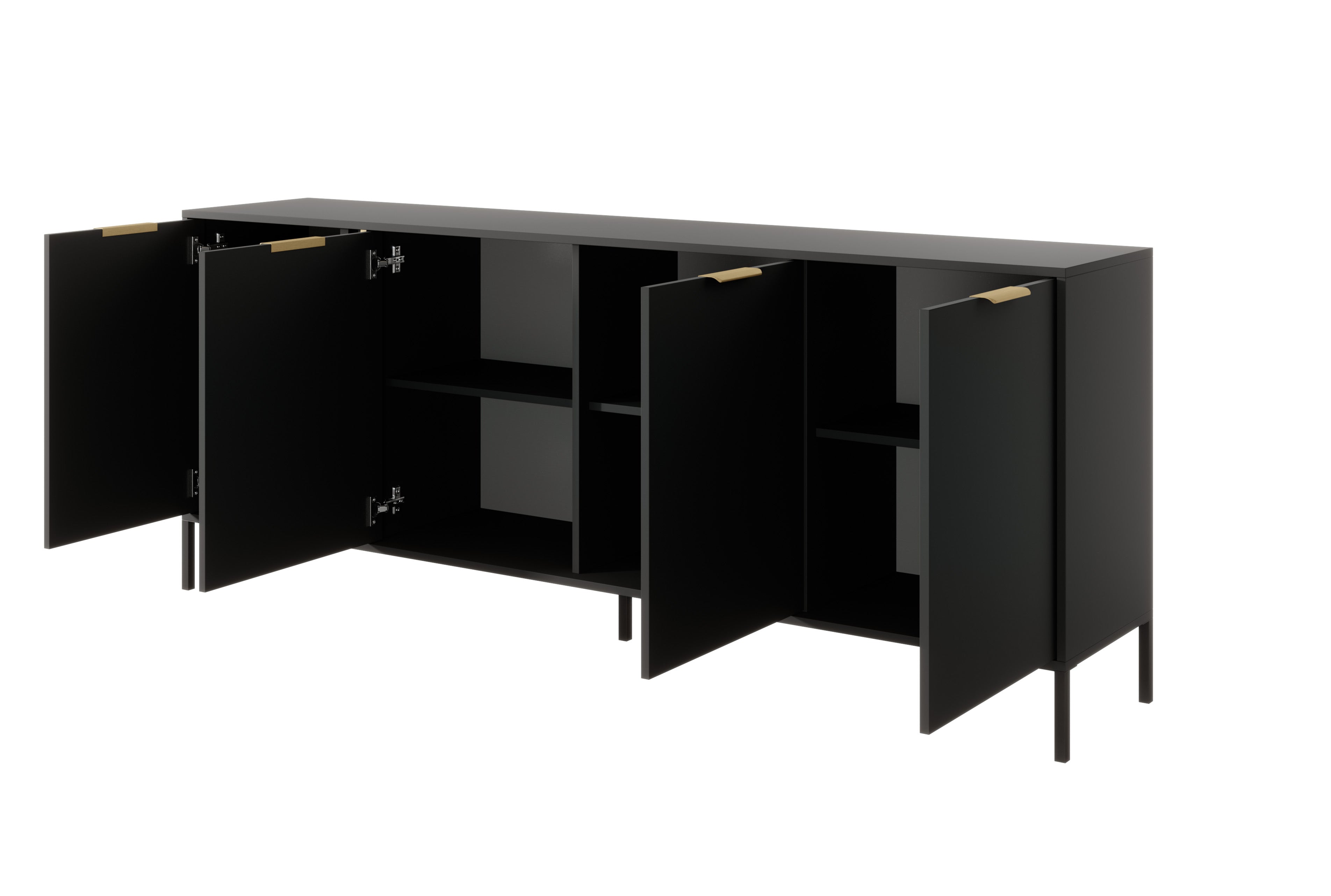 Madia con 4 ante antracite Venere 203x81 cm