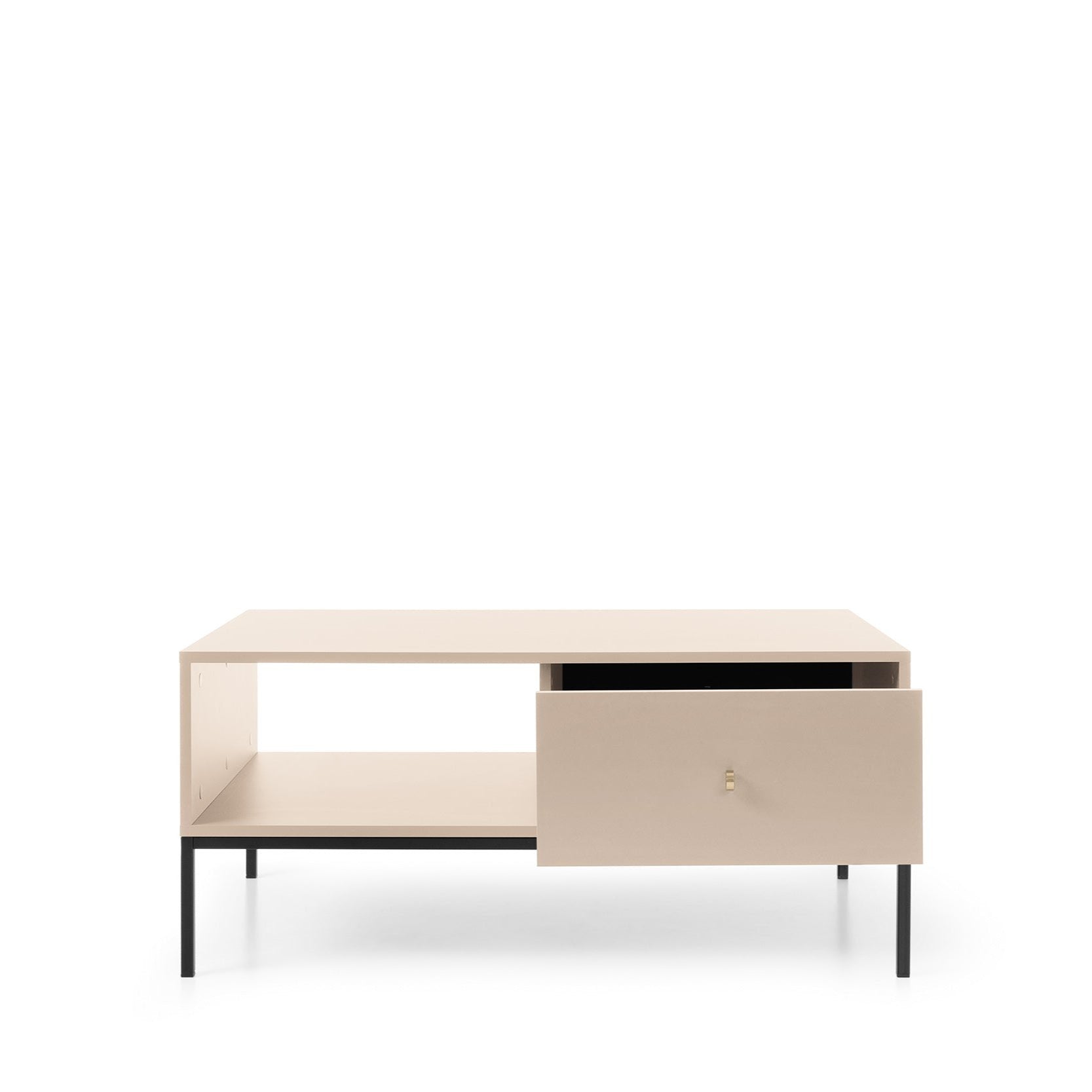 Table basse avec 1 tiroir en bois laminé Canterno 104x68 cm