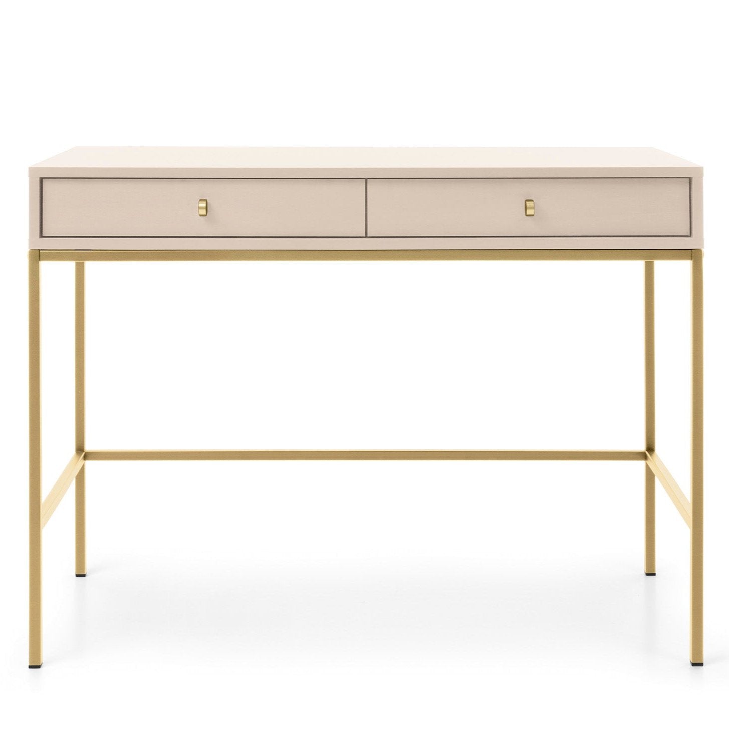 Console d'entrée 2 tiroirs en bois laminé Canterno 104x77 cm