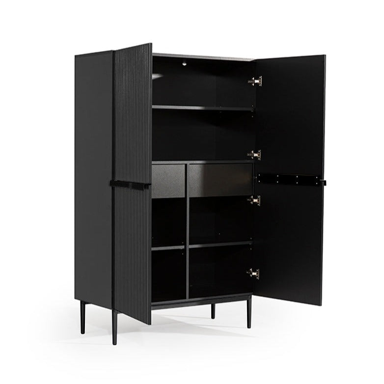 Buffet 2 portes 100 x 160 cm Nicole avec pied en métal noir