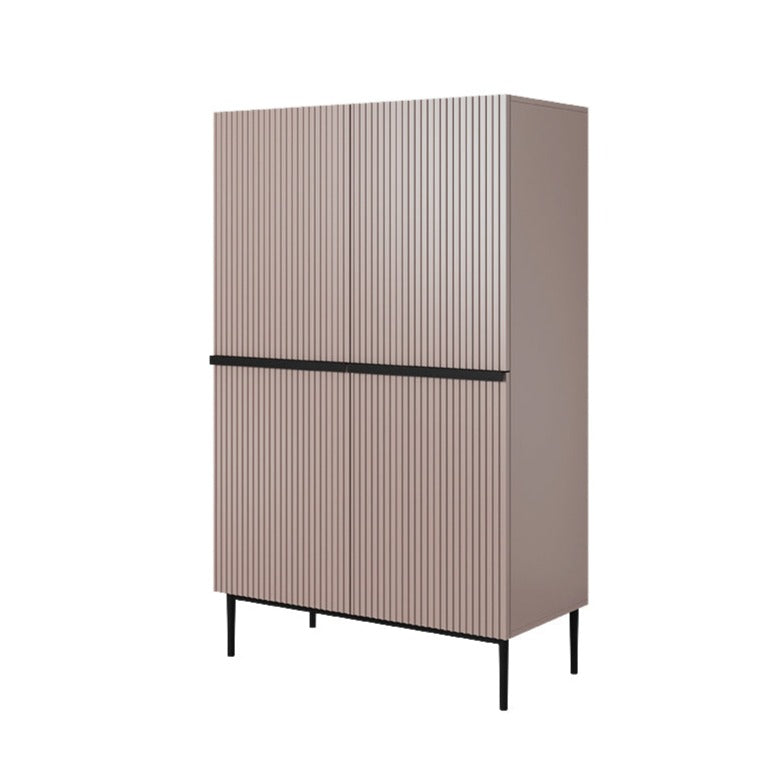 Buffet 2 portes 100 x 160 cm Nicole avec pied en métal noir