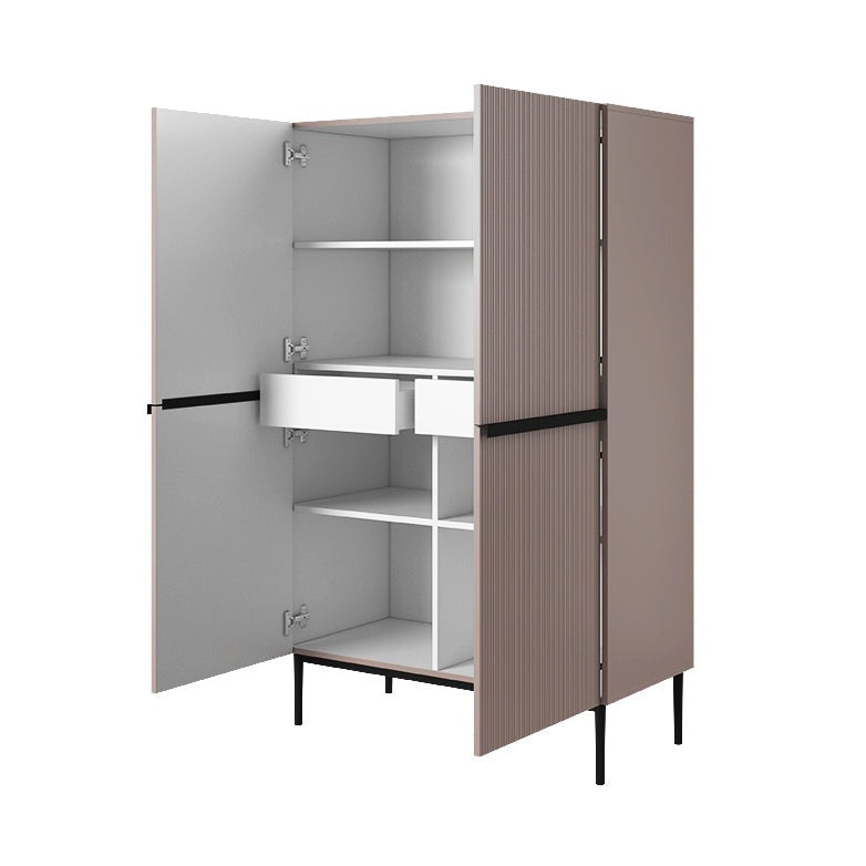 Buffet 2 portes 100 x 160 cm Nicole avec pied en métal noir