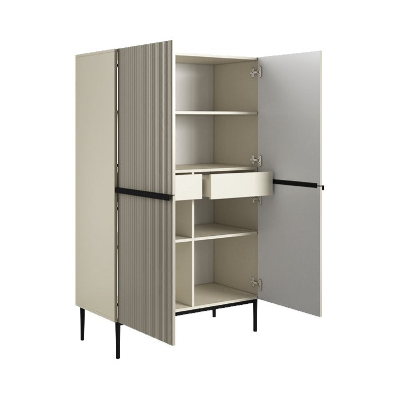 Buffet 2 portes 100 x 160 cm Nicole avec pied en métal noir