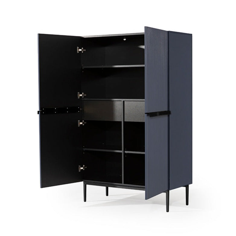 Buffet 2 portes 100 x 160 cm Nicole avec pied en métal noir