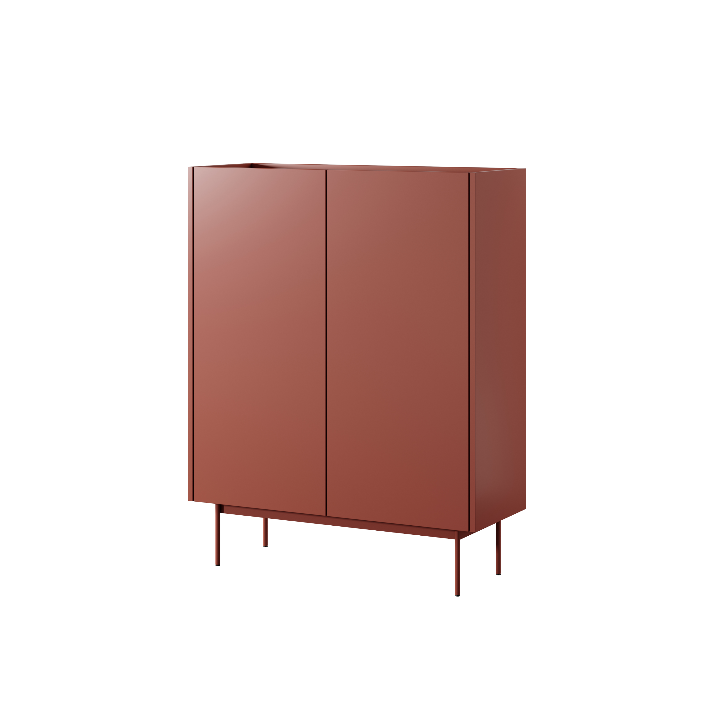 Credenza alta 2 ante in legno laminato Lago 97x122 cm