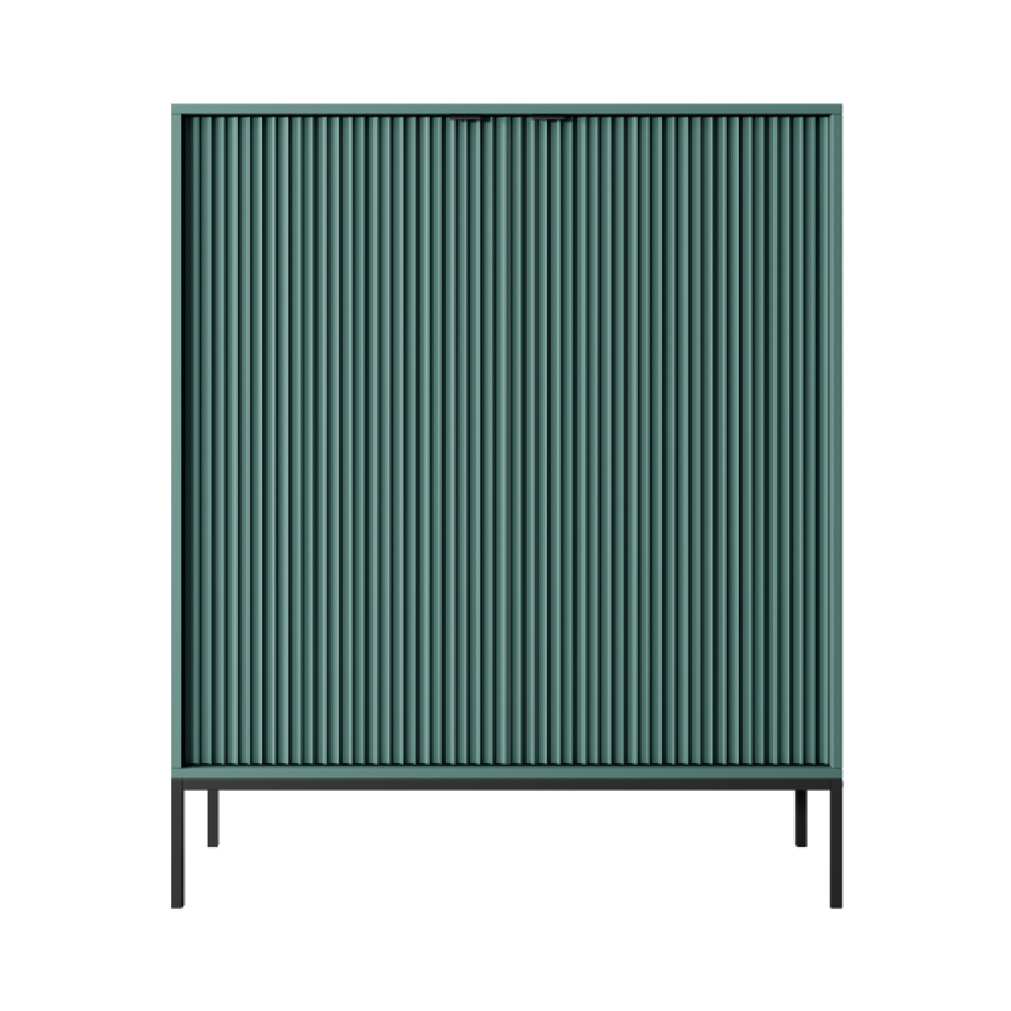 Buffet avec pieds en métal 2 portes en bois laminé Miseno 104x125 cm