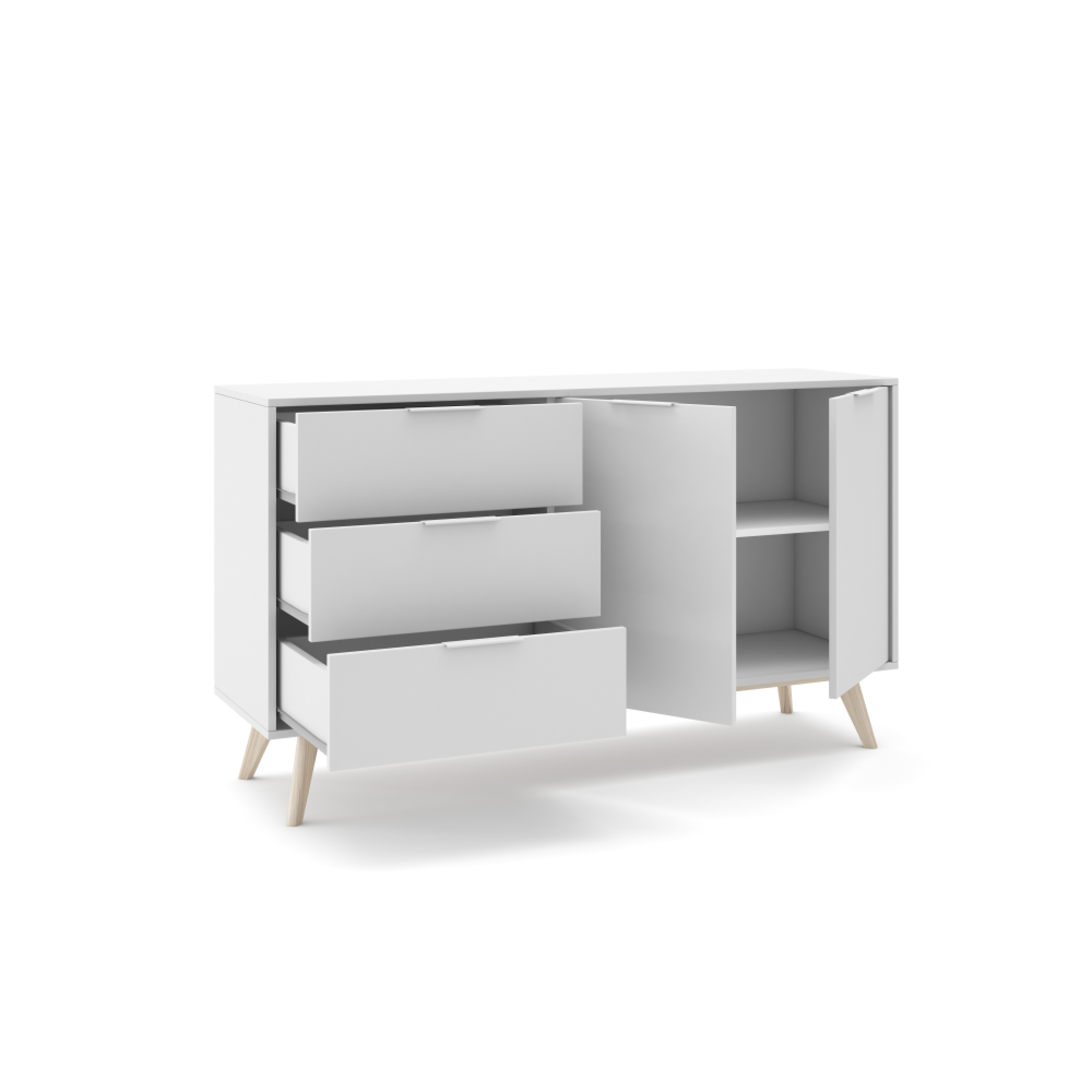 Credenza 2 ante e 3 cassetti Nordica 140x81 cm