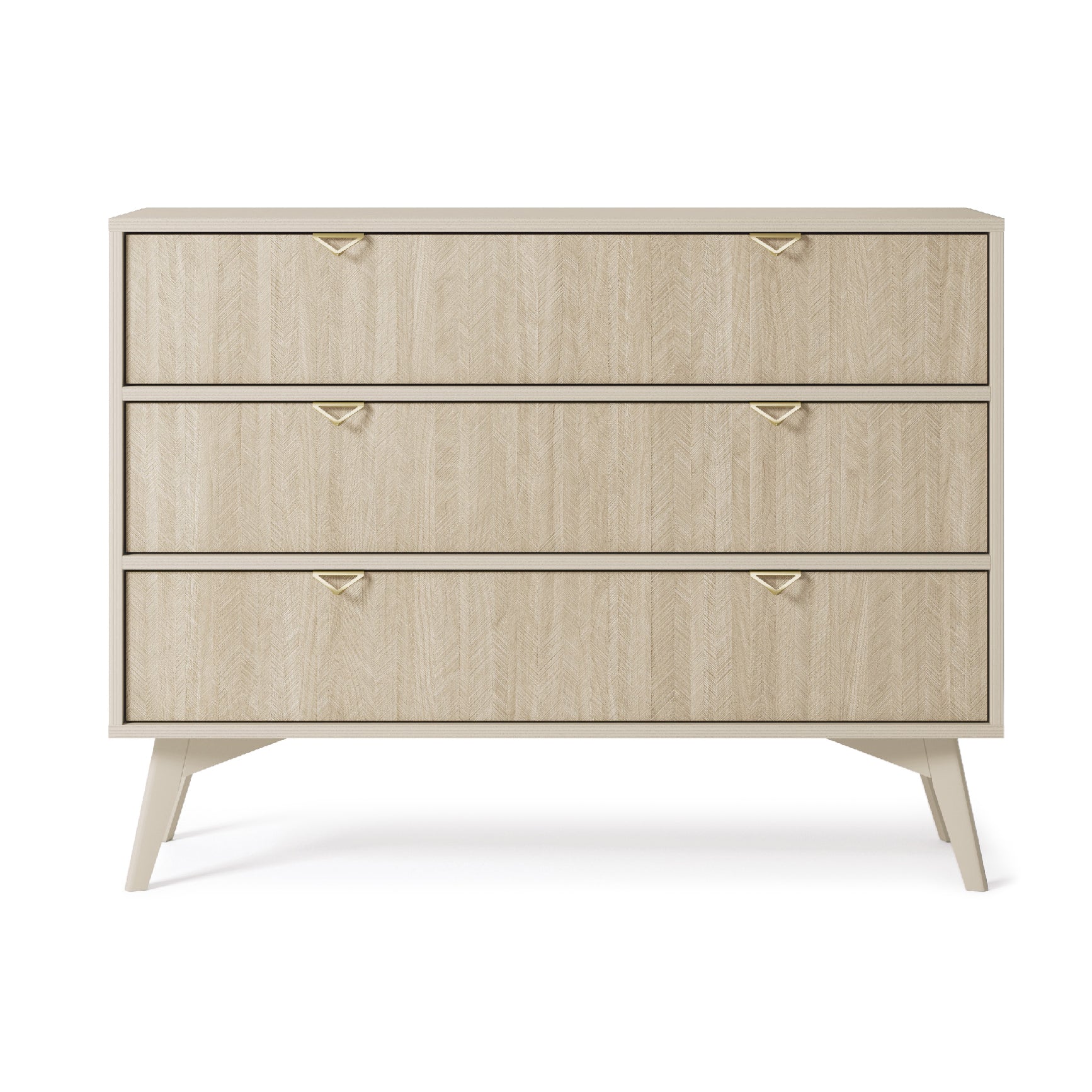 Commode 3 tiroirs en bois laminé Vanity 106x80 cm