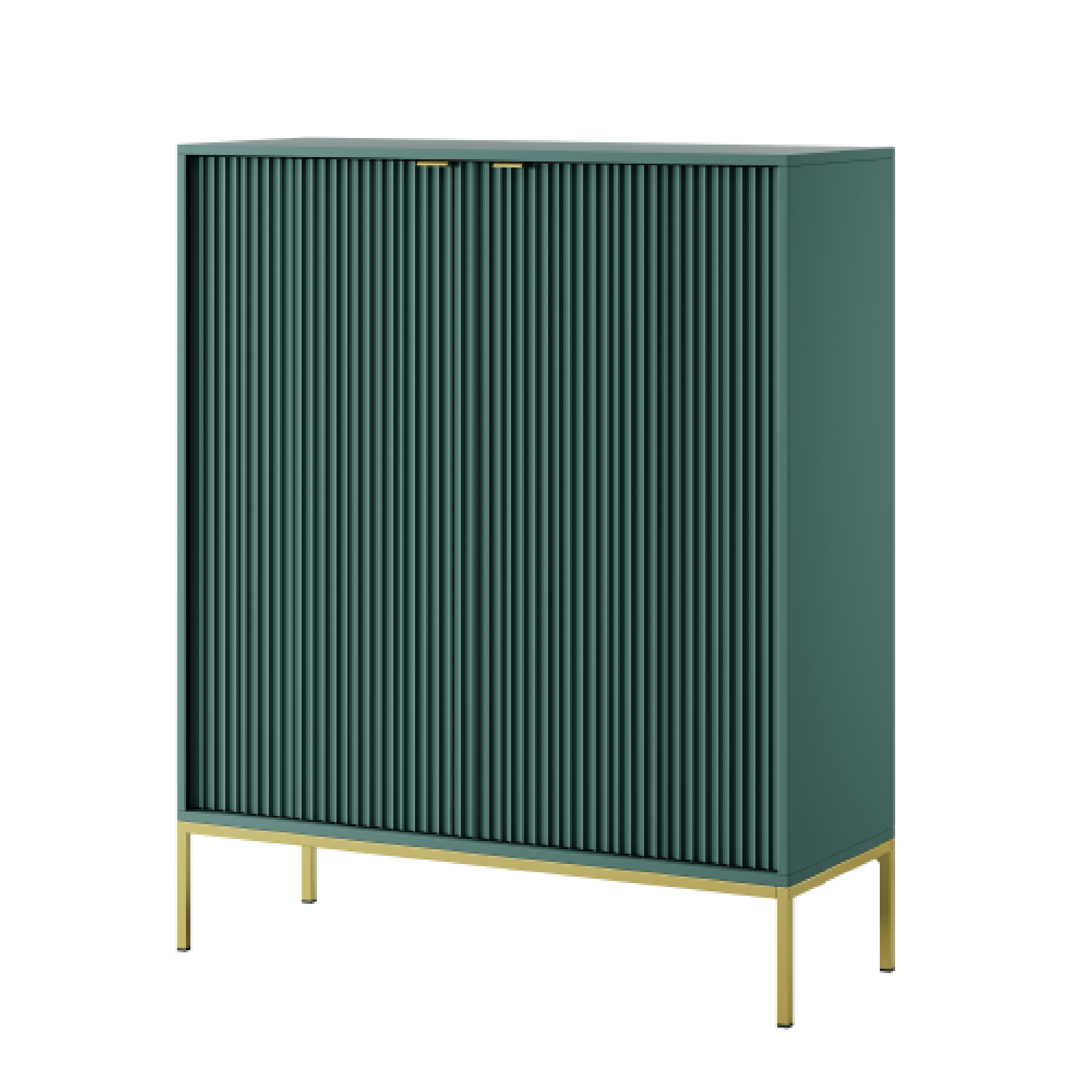 Buffet avec pieds en métal 2 portes en bois laminé Miseno 104x125 cm