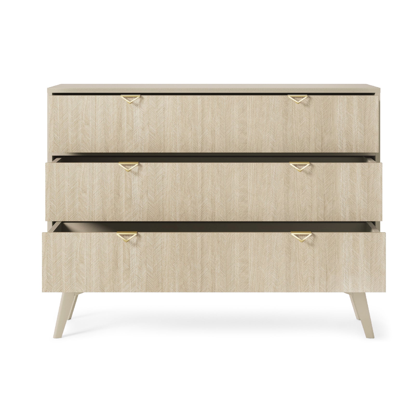Commode 3 tiroirs en bois laminé Vanity 106x80 cm