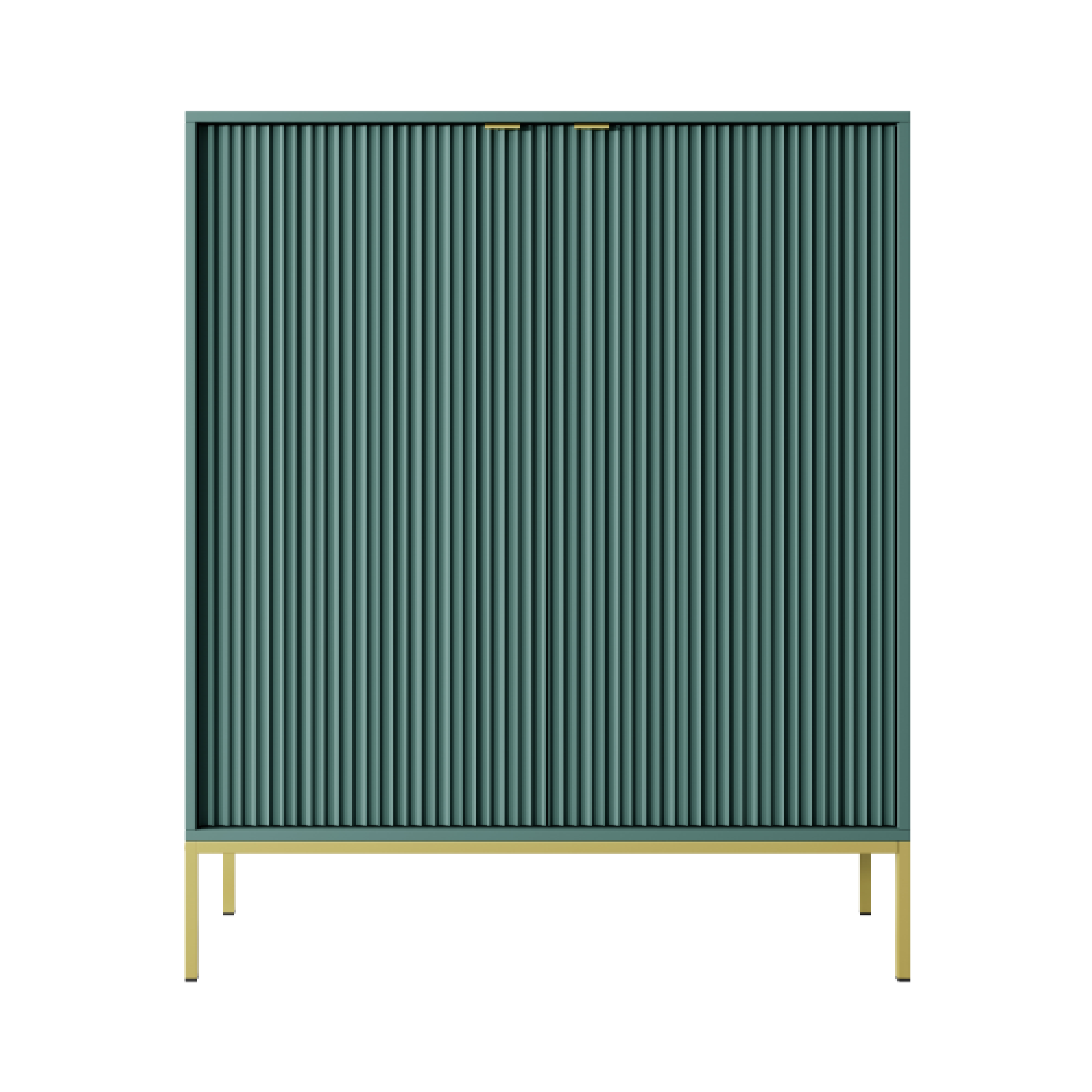 Buffet avec pieds en métal 2 portes en bois laminé Miseno 104x125 cm