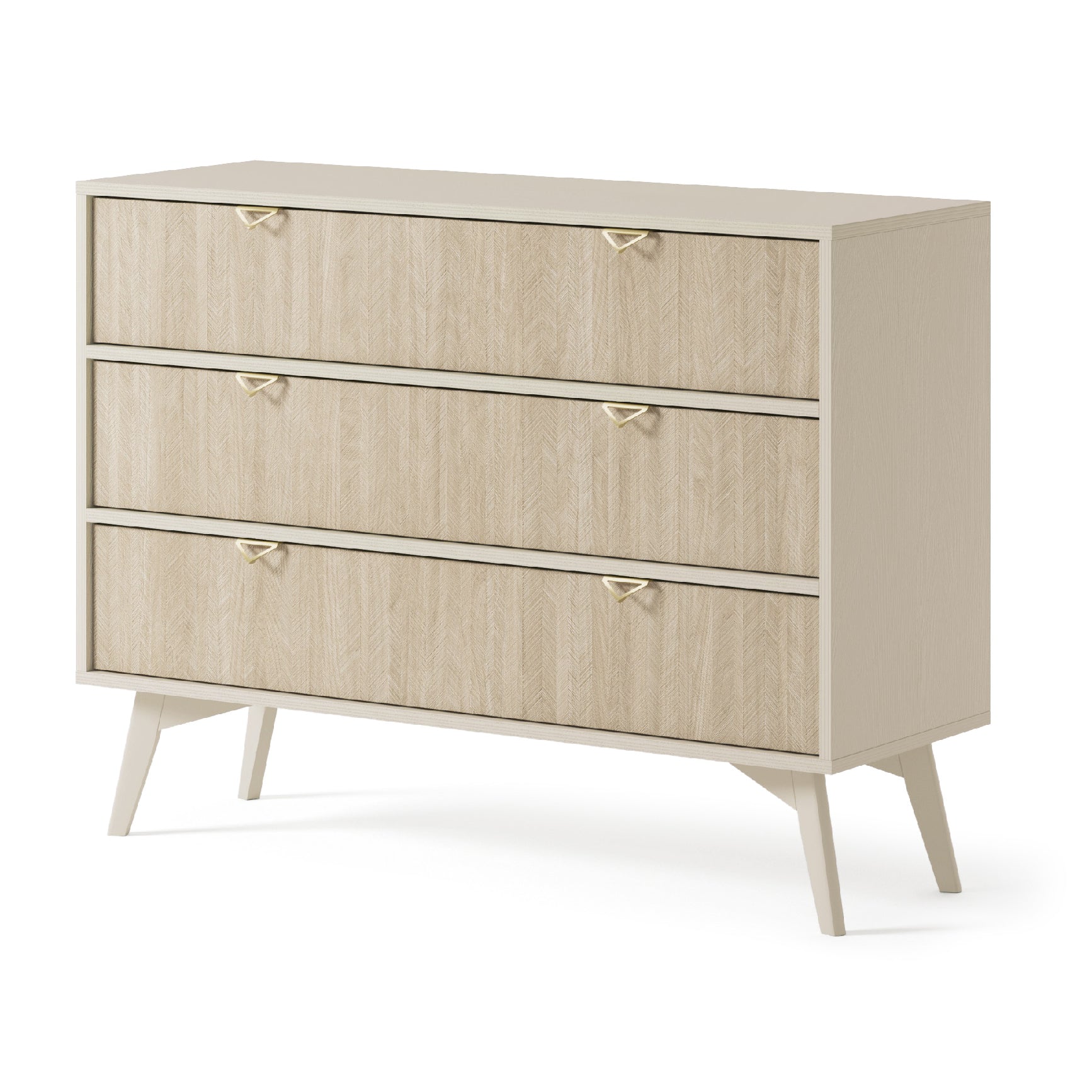 Commode 3 tiroirs en bois laminé Vanity 106x80 cm