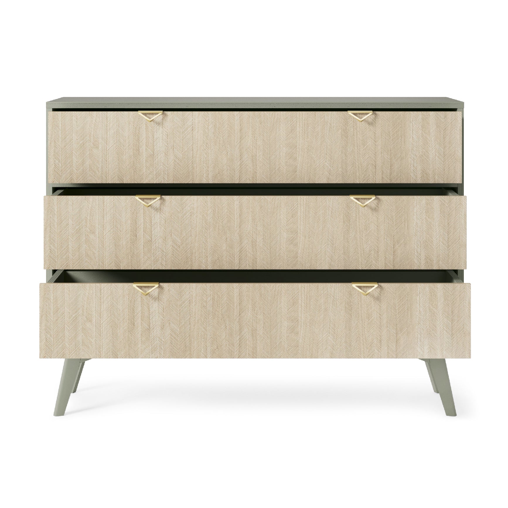 Commode 3 tiroirs en bois laminé Vanity 106x80 cm