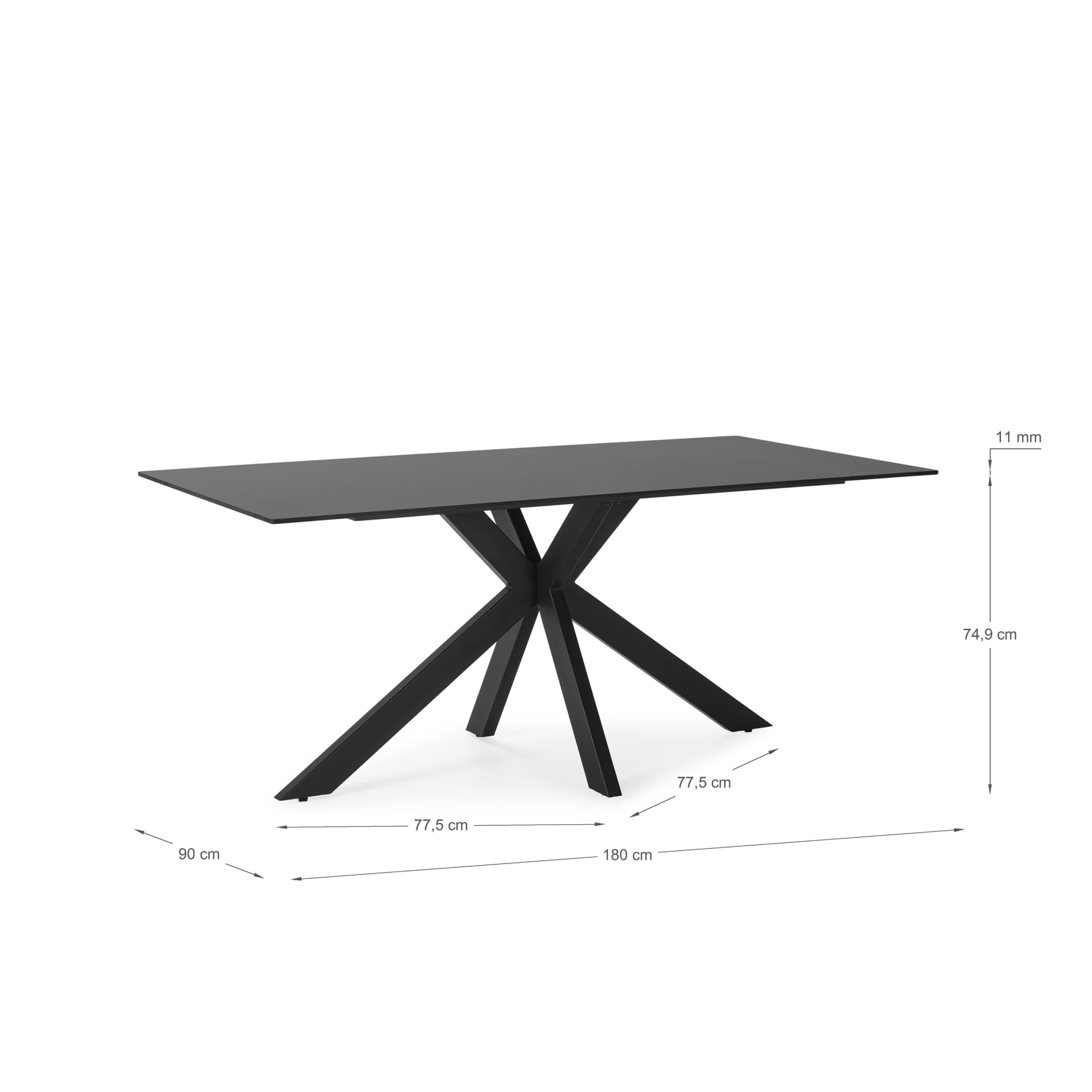 Tavolo fisso 6 posti in pietra Stella 180x76 cm
