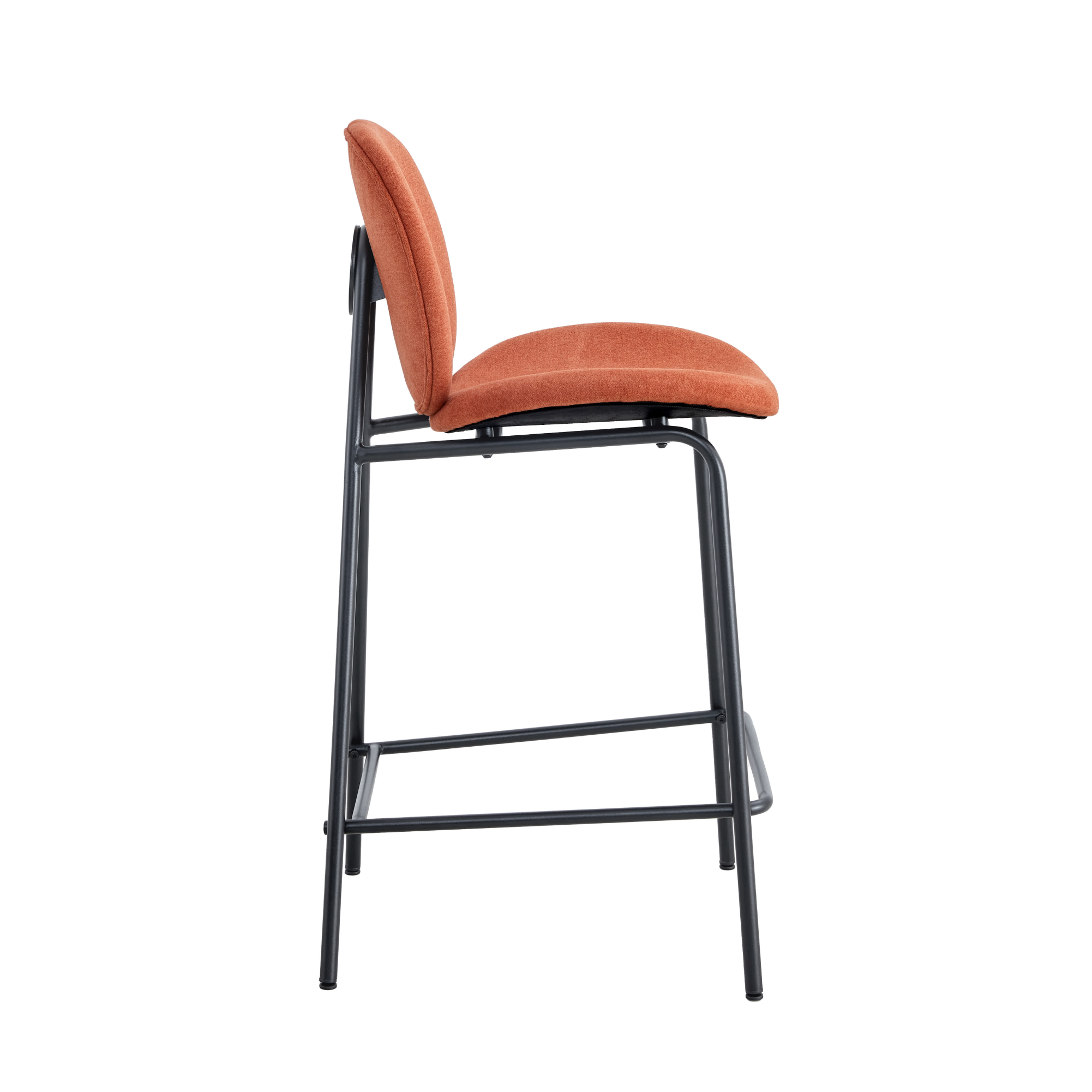 Set di 2 sgabelli in tessuto e struttura in metallo Corinna 46x48 h93 cm