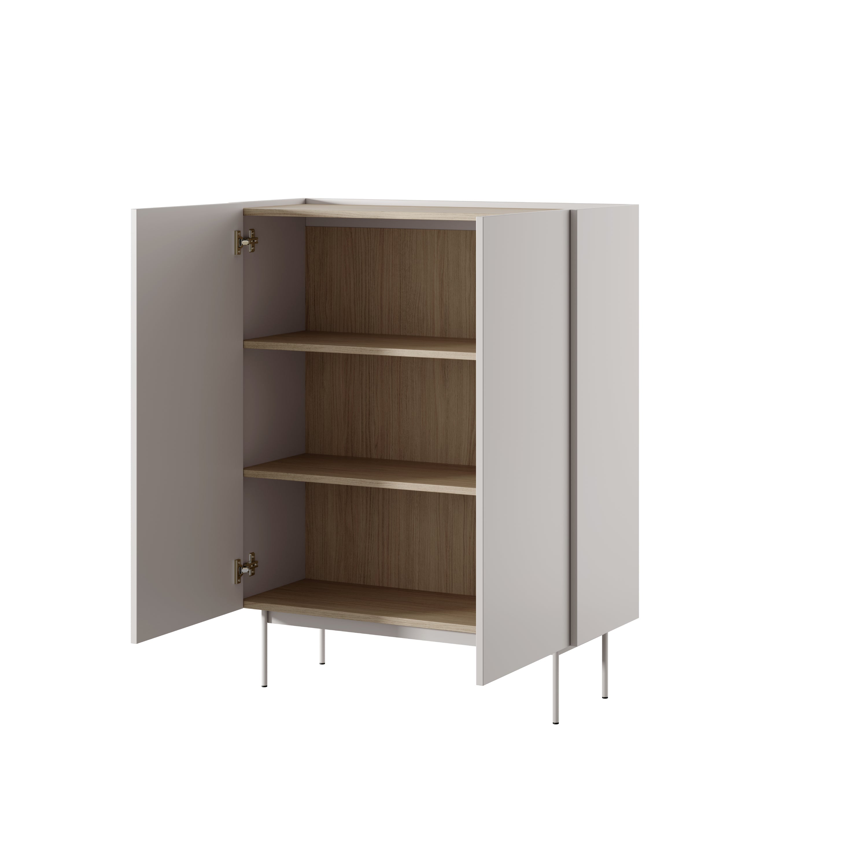 Credenza alta 2 ante in legno laminato Lago 97x122 cm