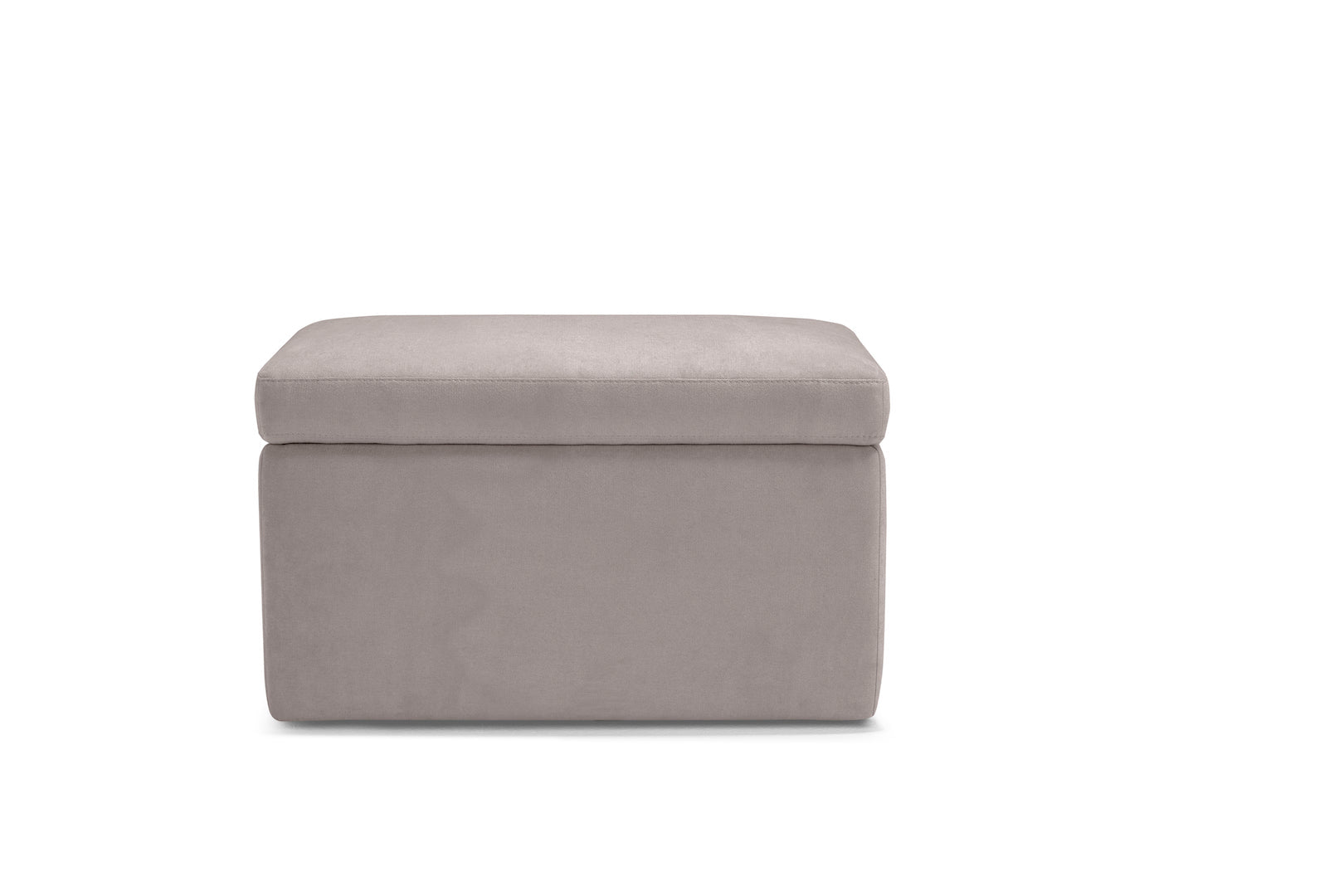 Banc VIANA rangement Made in Italy en tissu chenille gris tourterelle